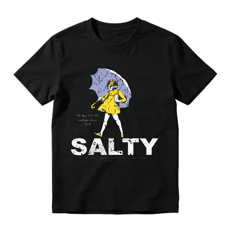 Salty Girl With Umbrella And Yellow Dress Unisex Classic T-shirt