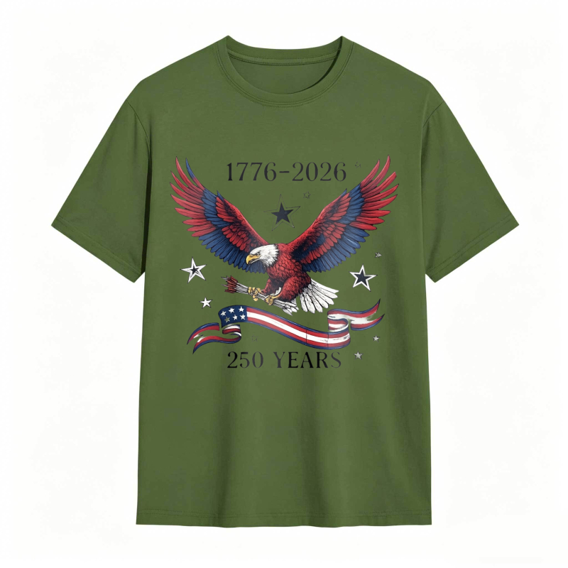Dorawear™   American Eagle With Stars And Stripes 1776 2026 250 Years Independence Day T-shirt