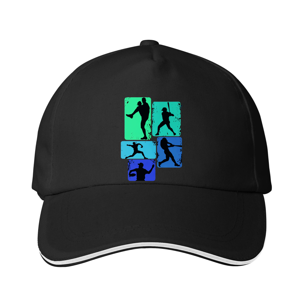 Dorawear™ Baseball Cap Soccer Player Silhouettes Sport Casual Wear