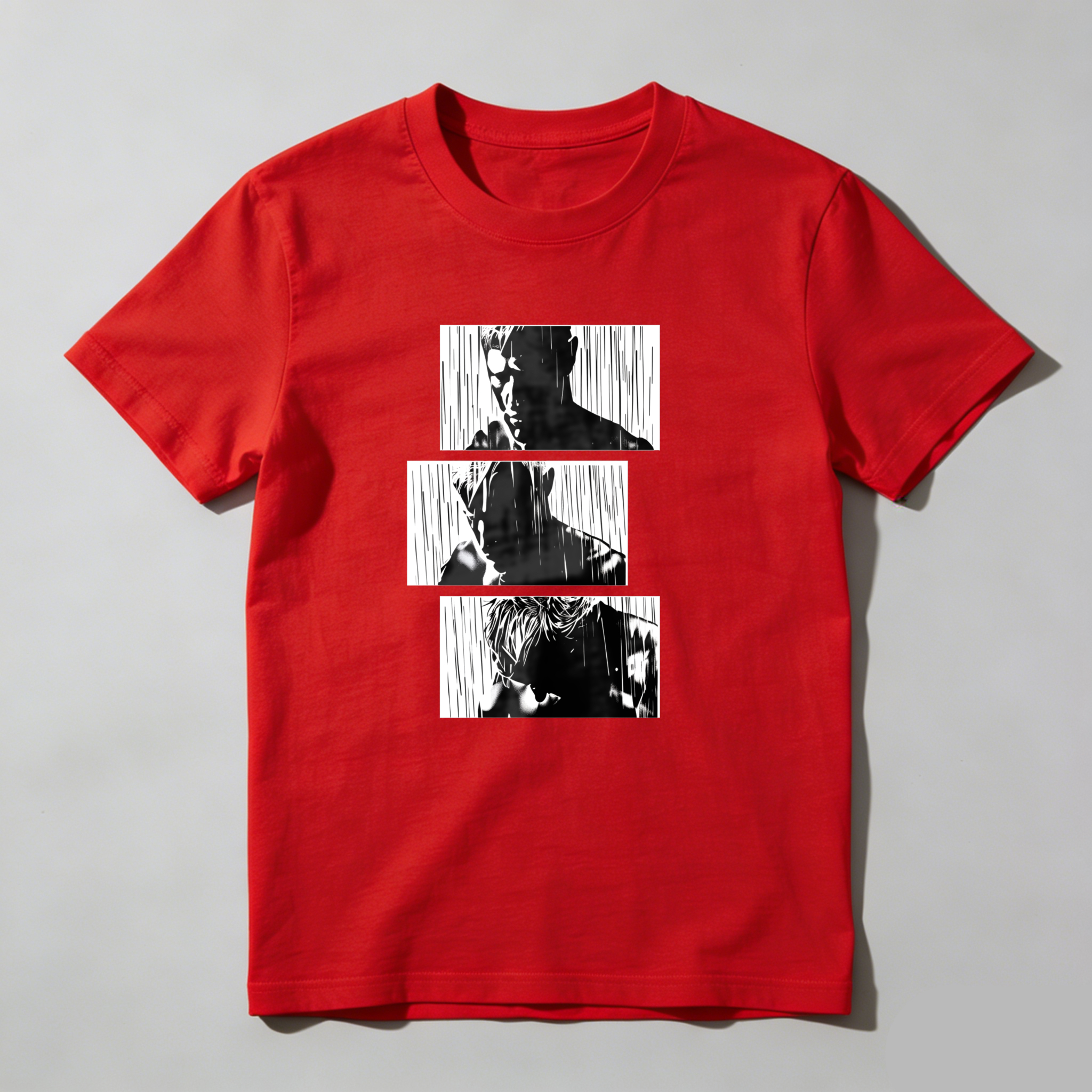 Three Panel Black And White Portrait tshirt 100% cotton