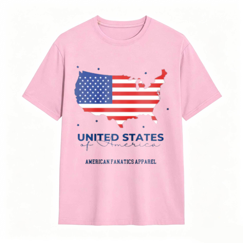 United States Map With American Flag Design T-shirt