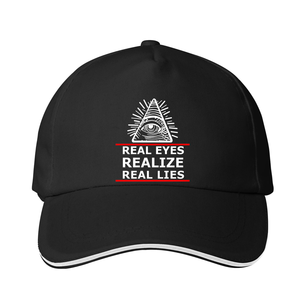 Dorawear™ Baseball Cap  All Seeing Eye Symbol Real Eyes Realize Real Lies Text