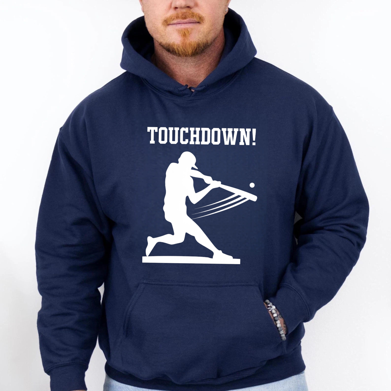 Dorawear™ Touchdown Lacrosse Player Silhouette Hoodie Sport Fan Gift Sweatshirt