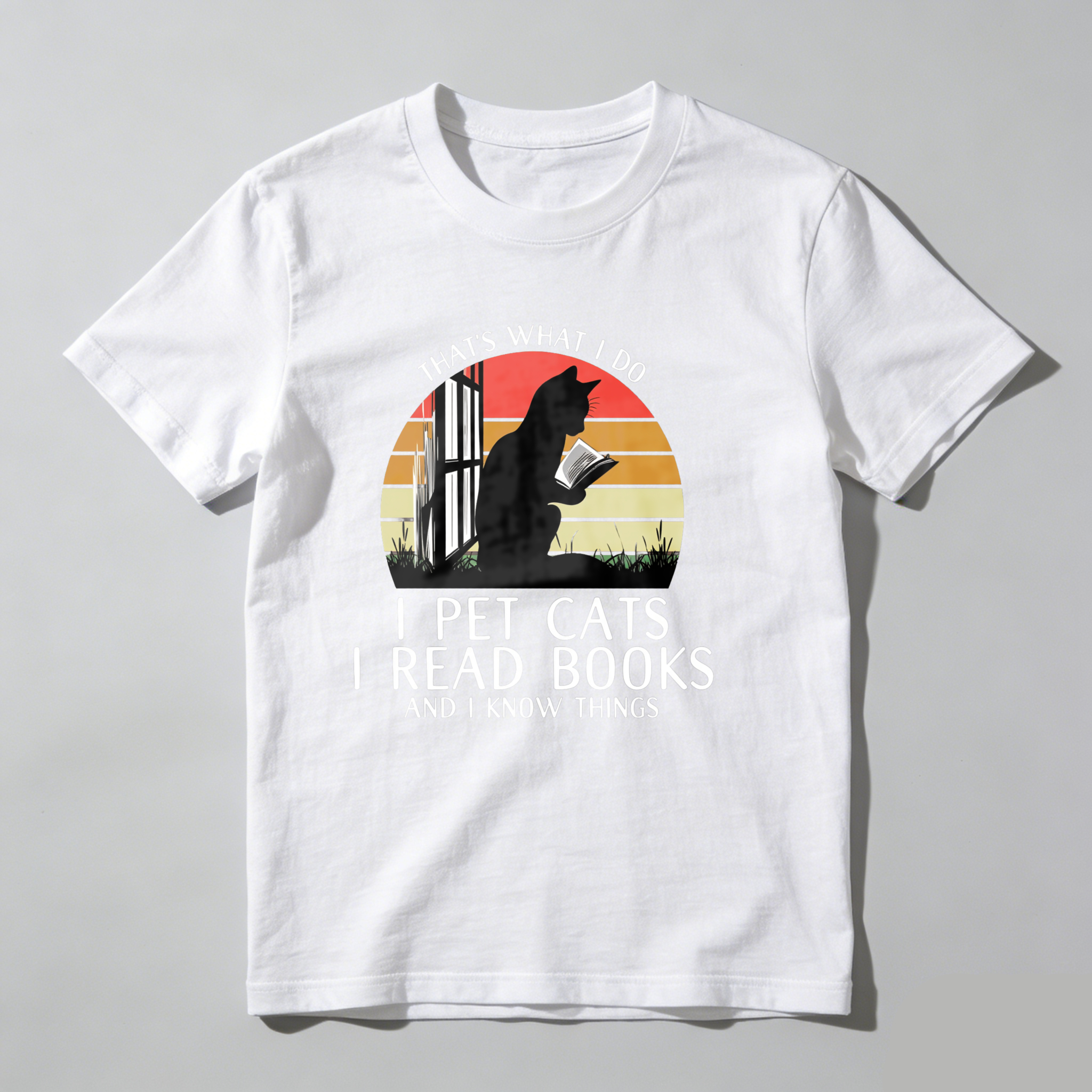 Dorawear™ That's What I Do I Pet Cats I Read Books And I Know Things T Shirt