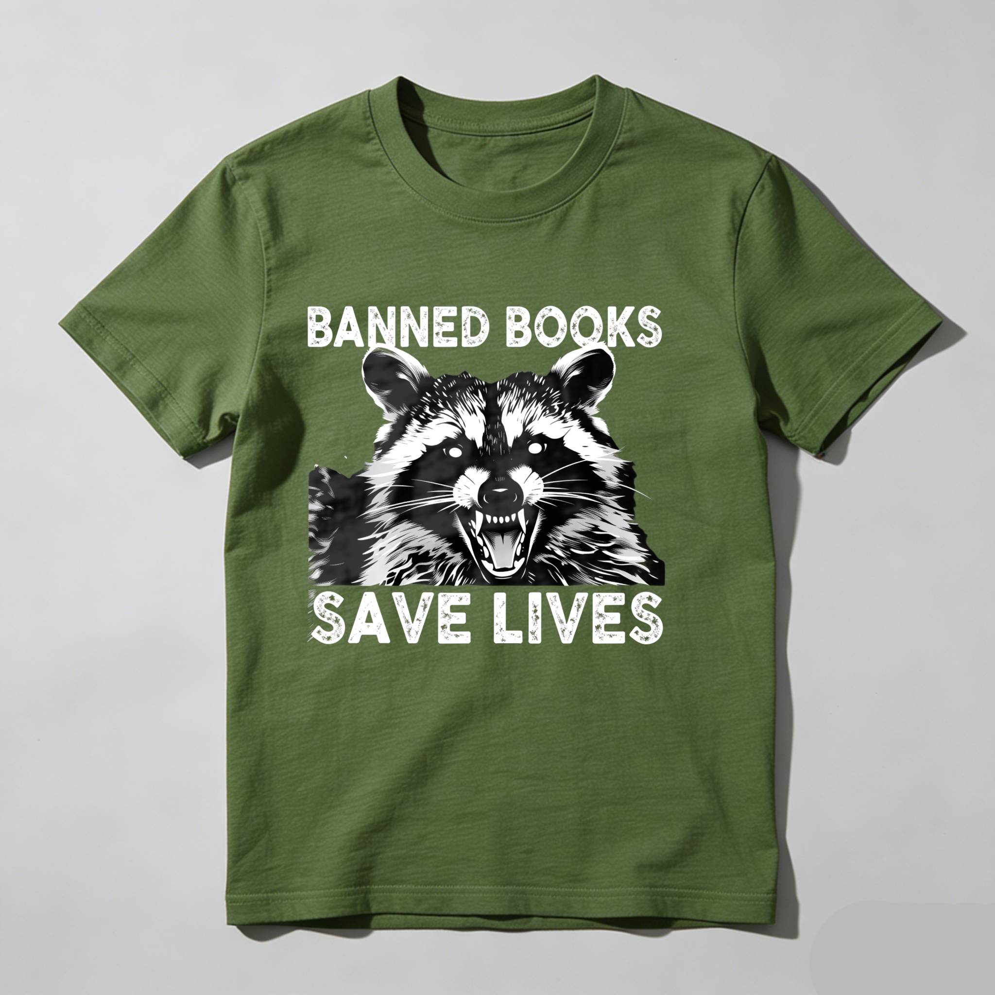 Dorawear™ Banned Books Save Lives Raccoon T Shirt