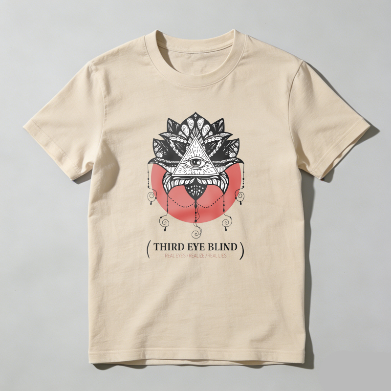 Dorawear™ Third Eye Symbol With Floral Elements And Text T Shirt
