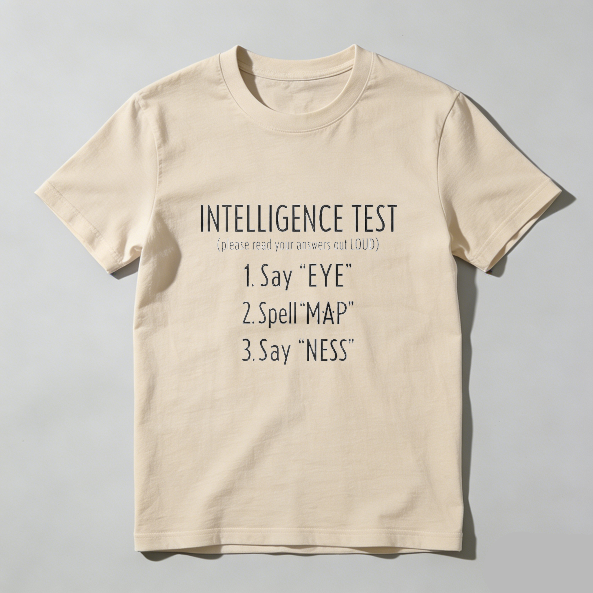 Dorawear Intelligence Test Say Eye Spell Map Say Ness Pure Cotton Short Sleeve T Shirt