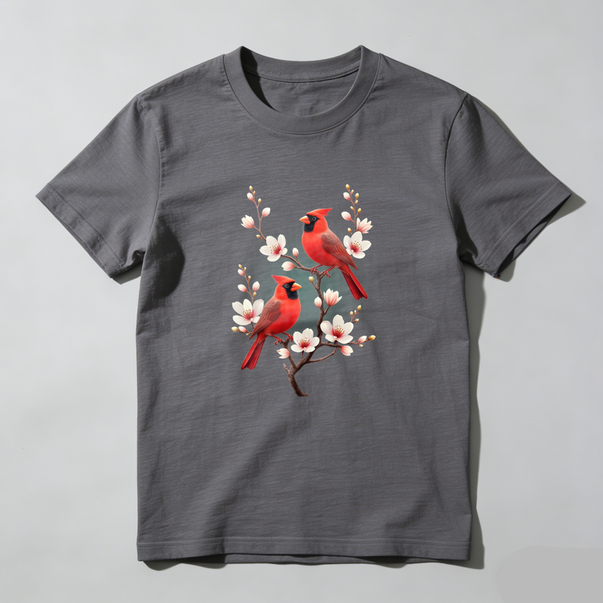 Dorawear™  Red Birds On Blossom Branch T Shirt