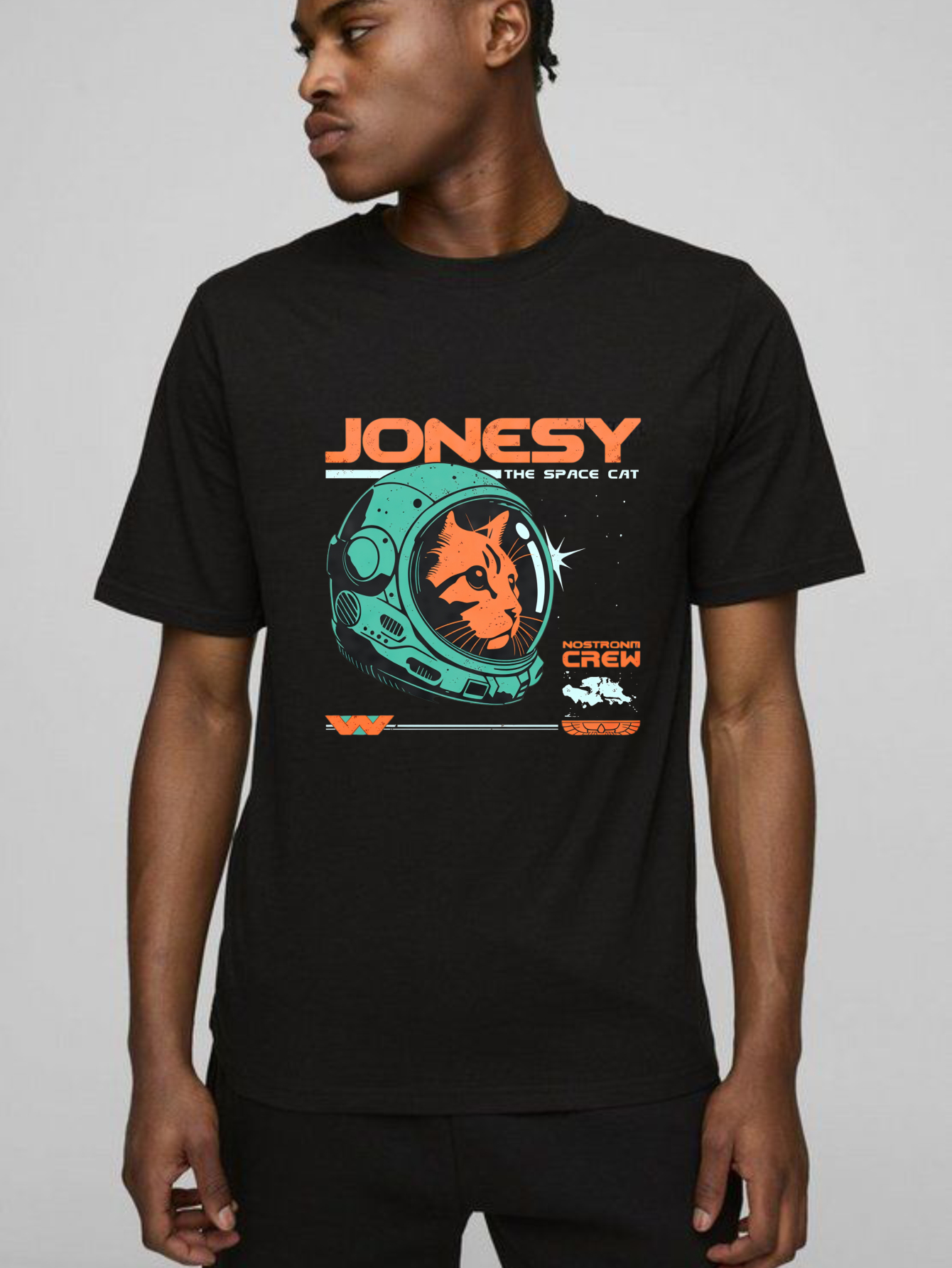 Dorawear Jonesy The Space Cat Astronaut Crew T Shirt