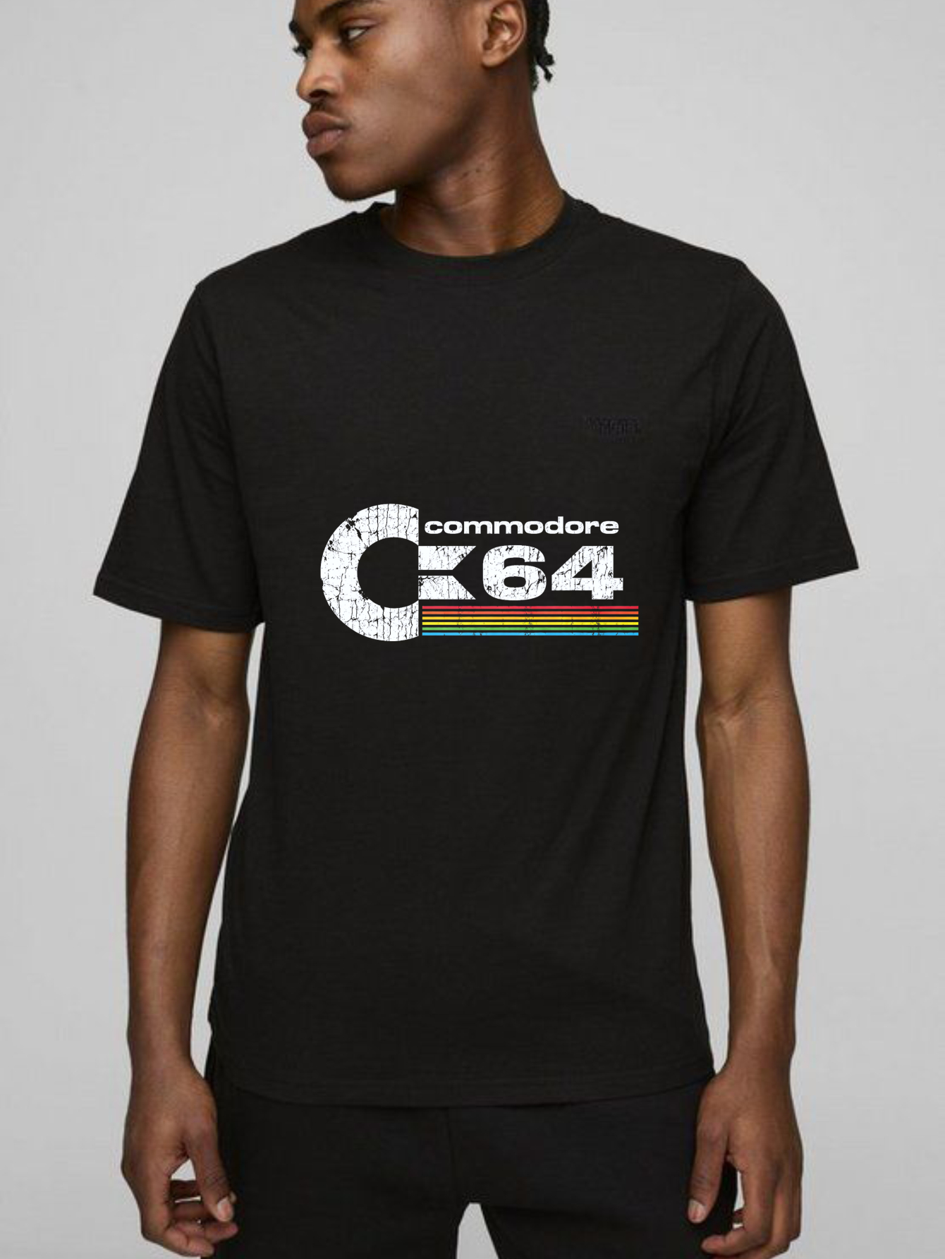 Dorawear™ Commodore C64 Retro Logo Pure Cotton Short Sleeve T Shirt-Dorawear