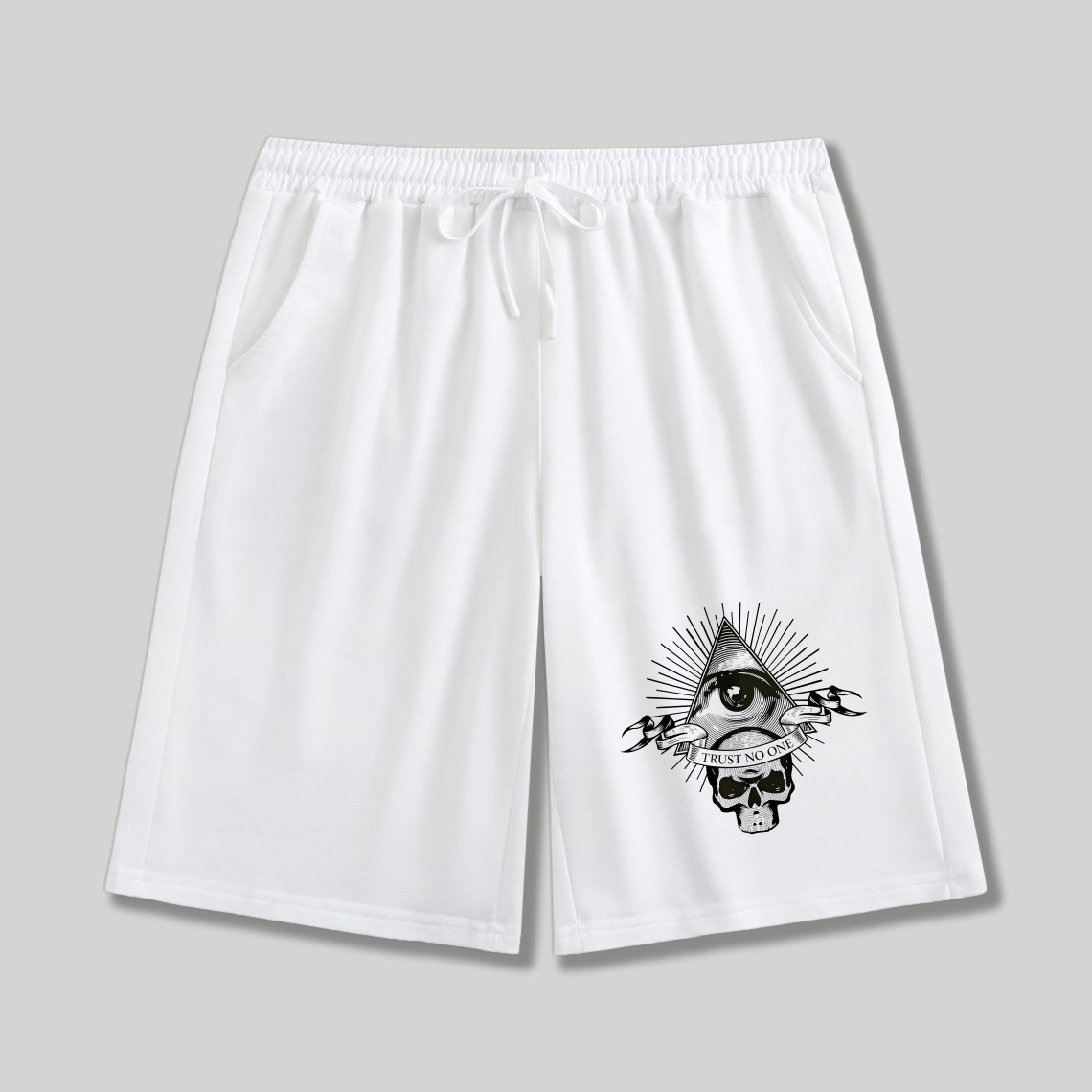 Dorawear™ All Seeing Eye Skull And Crossbones Design Shorts-Dorawear