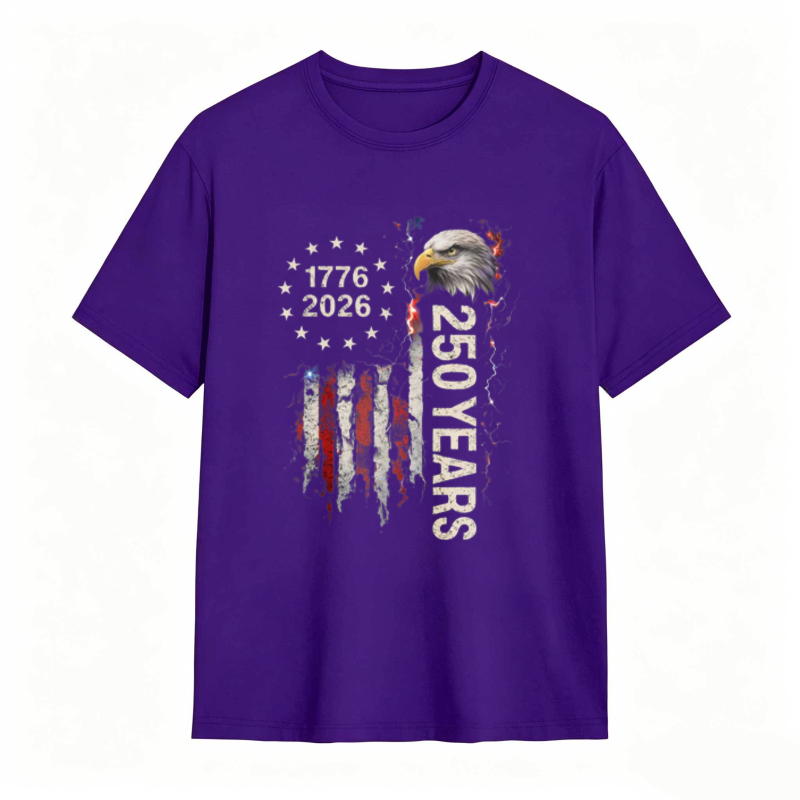 Dorawear™   American Flag Eagle 1776 2026 250 Years Independence Day T-shirt