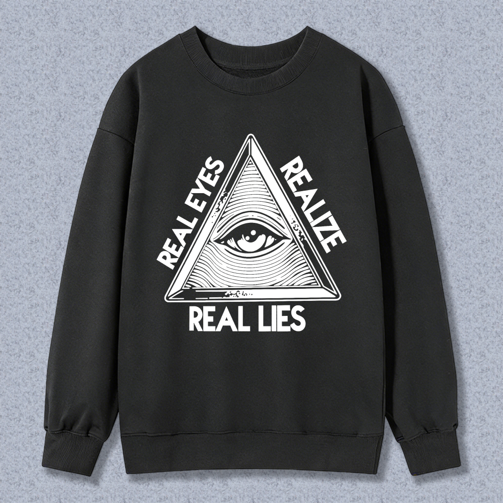 Dorawear™ All Seeing Eye Pyramid Real Eyes Realize Real Lies Unisex Classic Sweatshirt