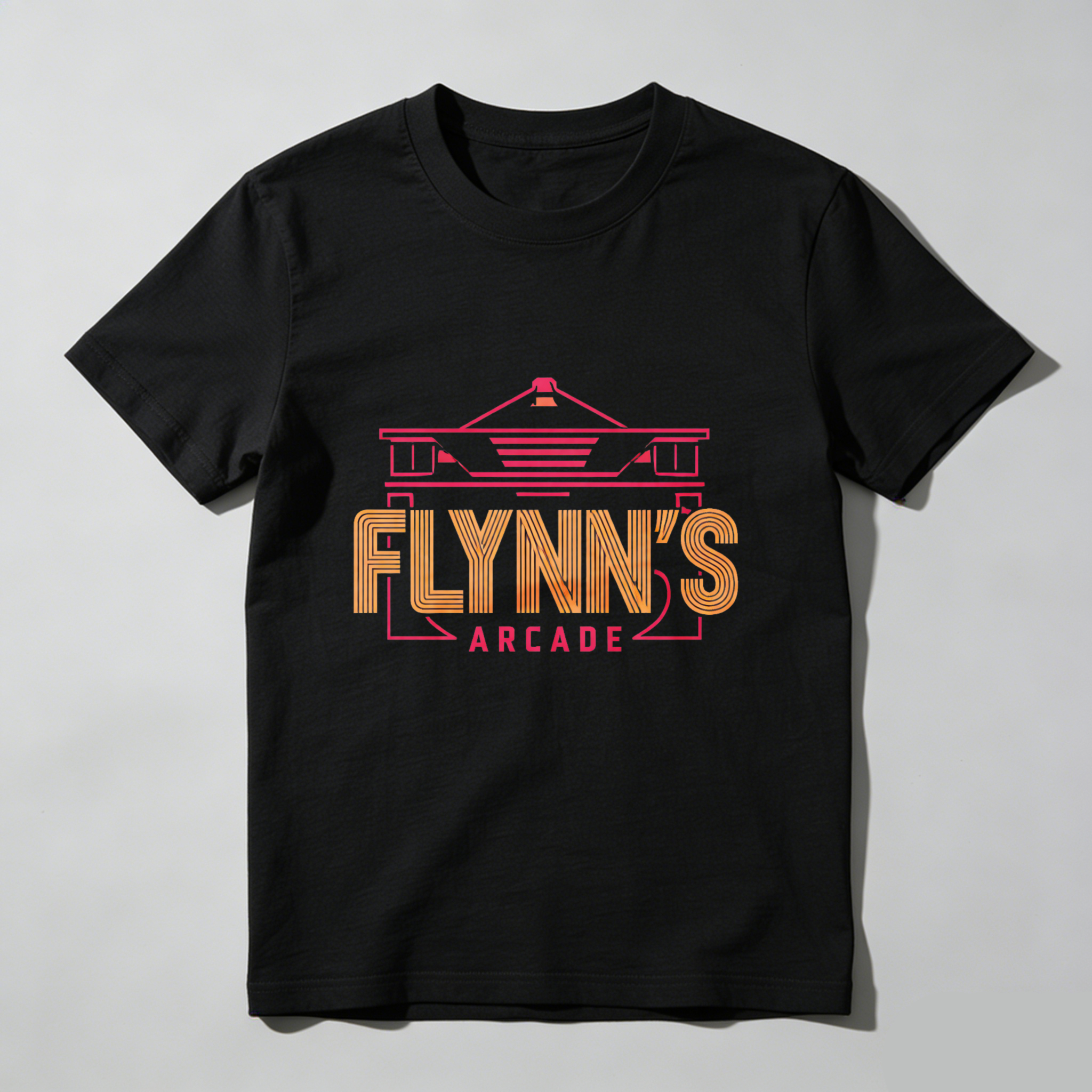 Dorawear™ Flynn's Arcade Neon Logo Pure Cotton Short Sleeve T Shirt-Dorawear