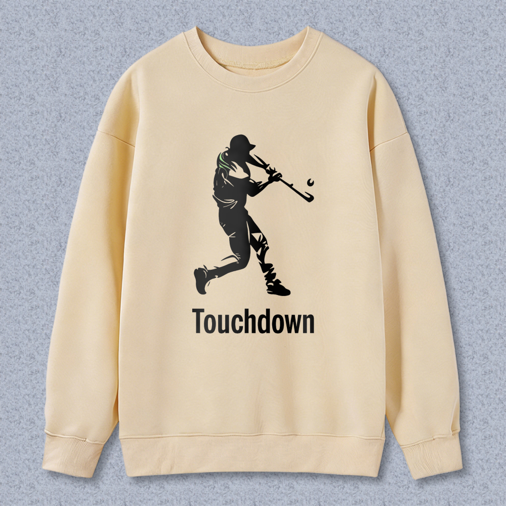 Dorawear™ Baseball Player Silhouette Touchdown Unisex Classic Sweatshirt