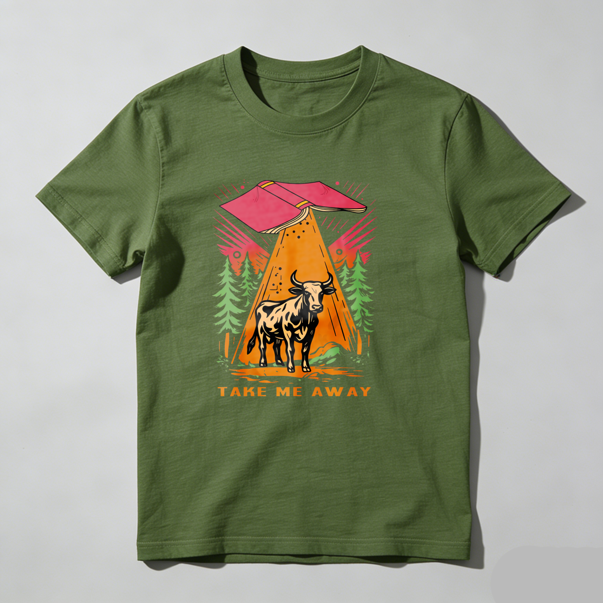 Dorawear™ Tent Bull Trees Mountain Sky Adventure Take Me Away T Shirt