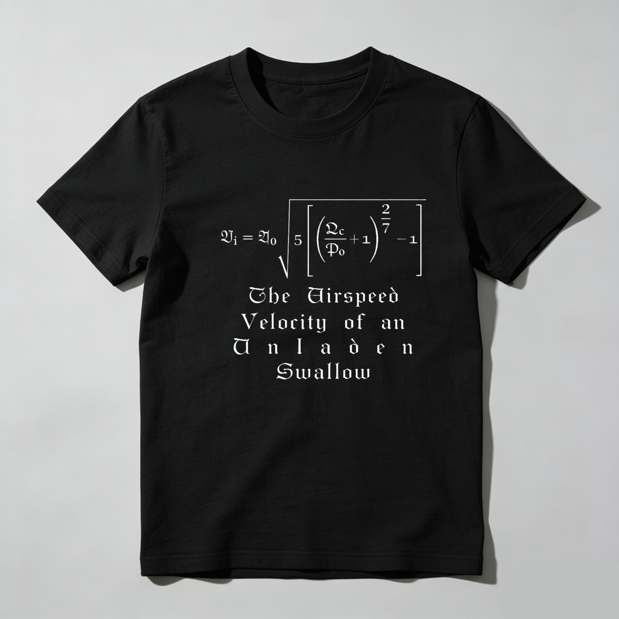 Dorawear™ The Airspeed Velocity Of An Unladen Swallow Pure Cotton Short Sleeve T Shirt-Dorawear