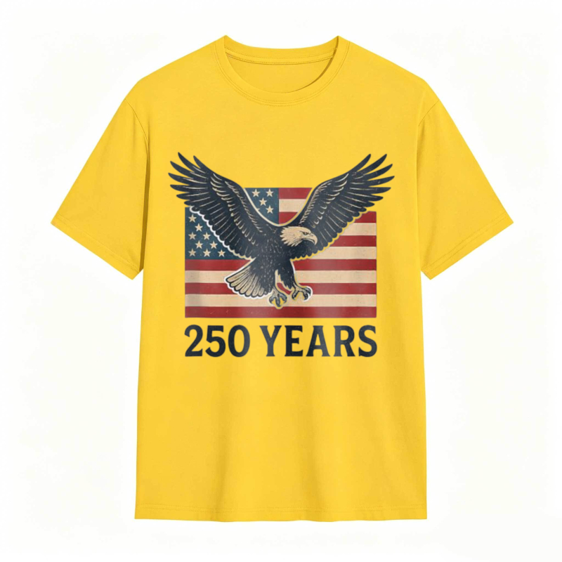 American Eagle With Flag And 250 Years Text T-shirt