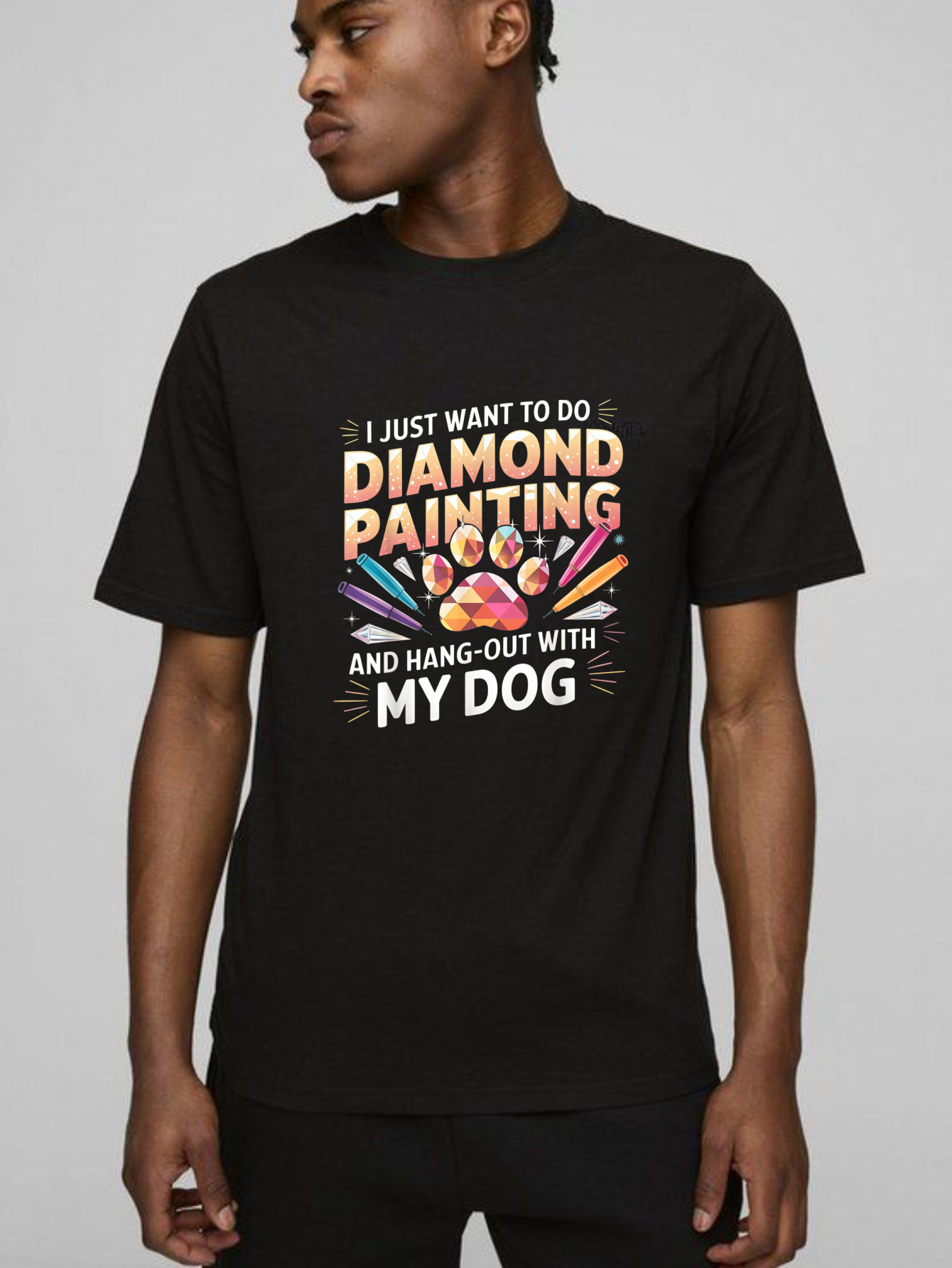Dorawear™  I Just Want To Do Diamond Painting And Hang Out With My Dog T Shirt