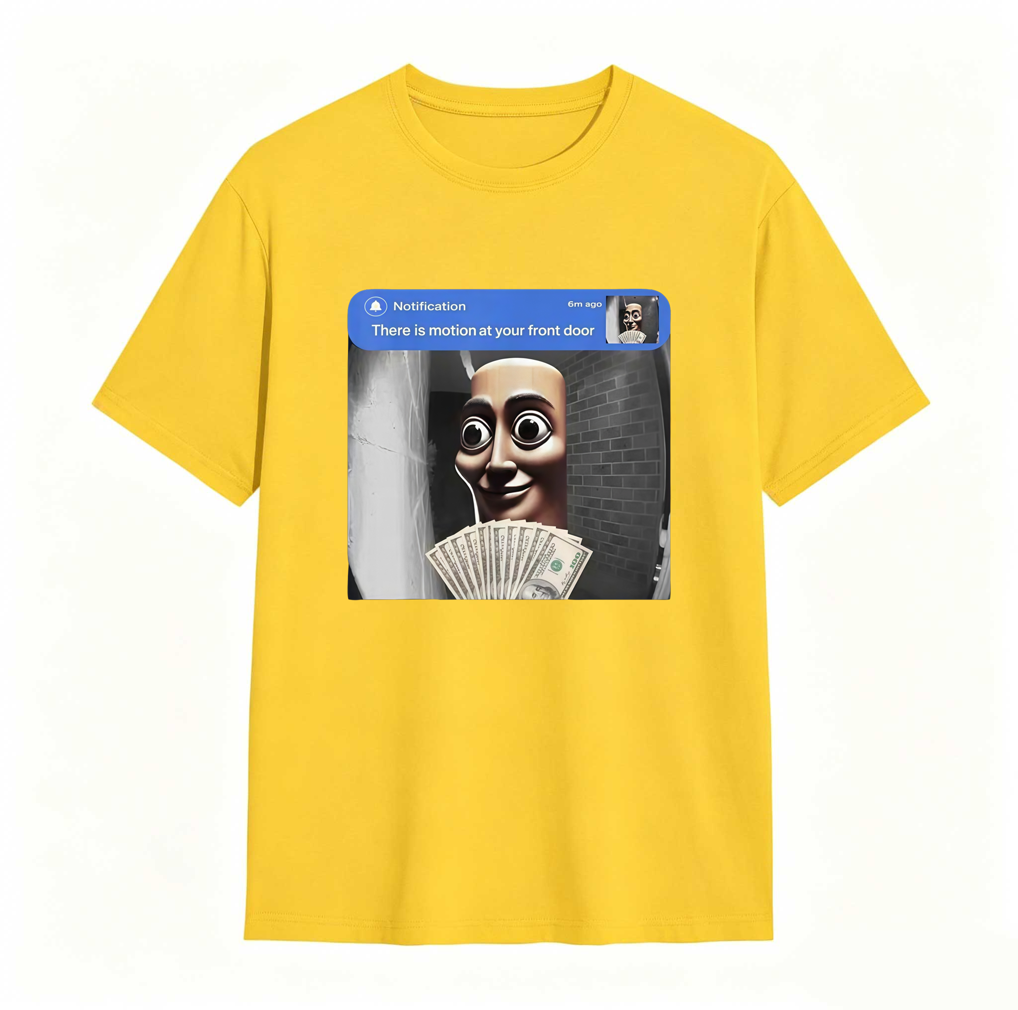  Dorawear™“There is movement at your front door” Tung Tung Tung Sahur meme cotton T-shirt