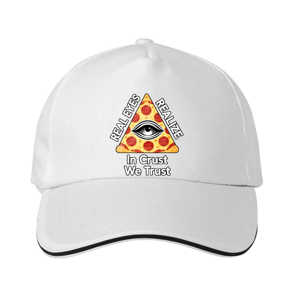 Dorawear™ Baseball Cap  Pizza Eye Symbol Real Eyes Realize In Crust We Trust And Fun Outings