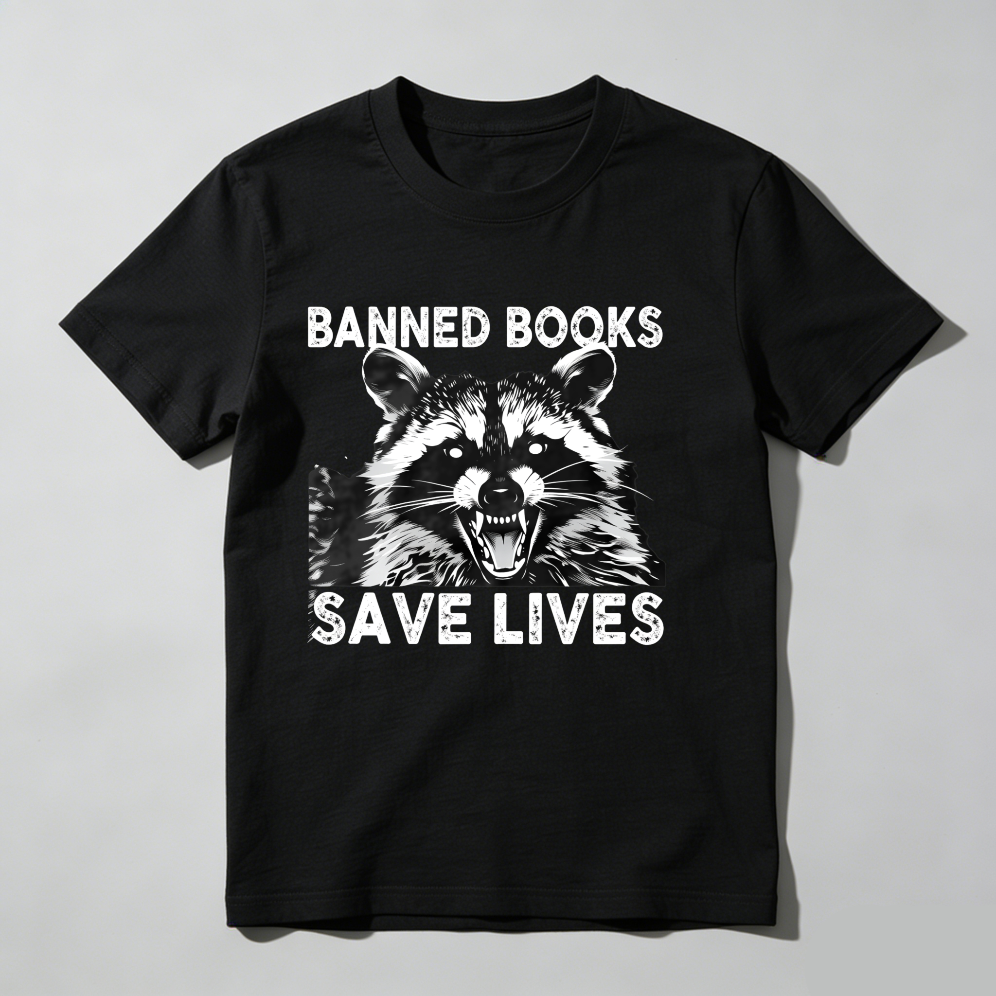 Dorawear™ Banned Books Save Lives Raccoon T Shirt