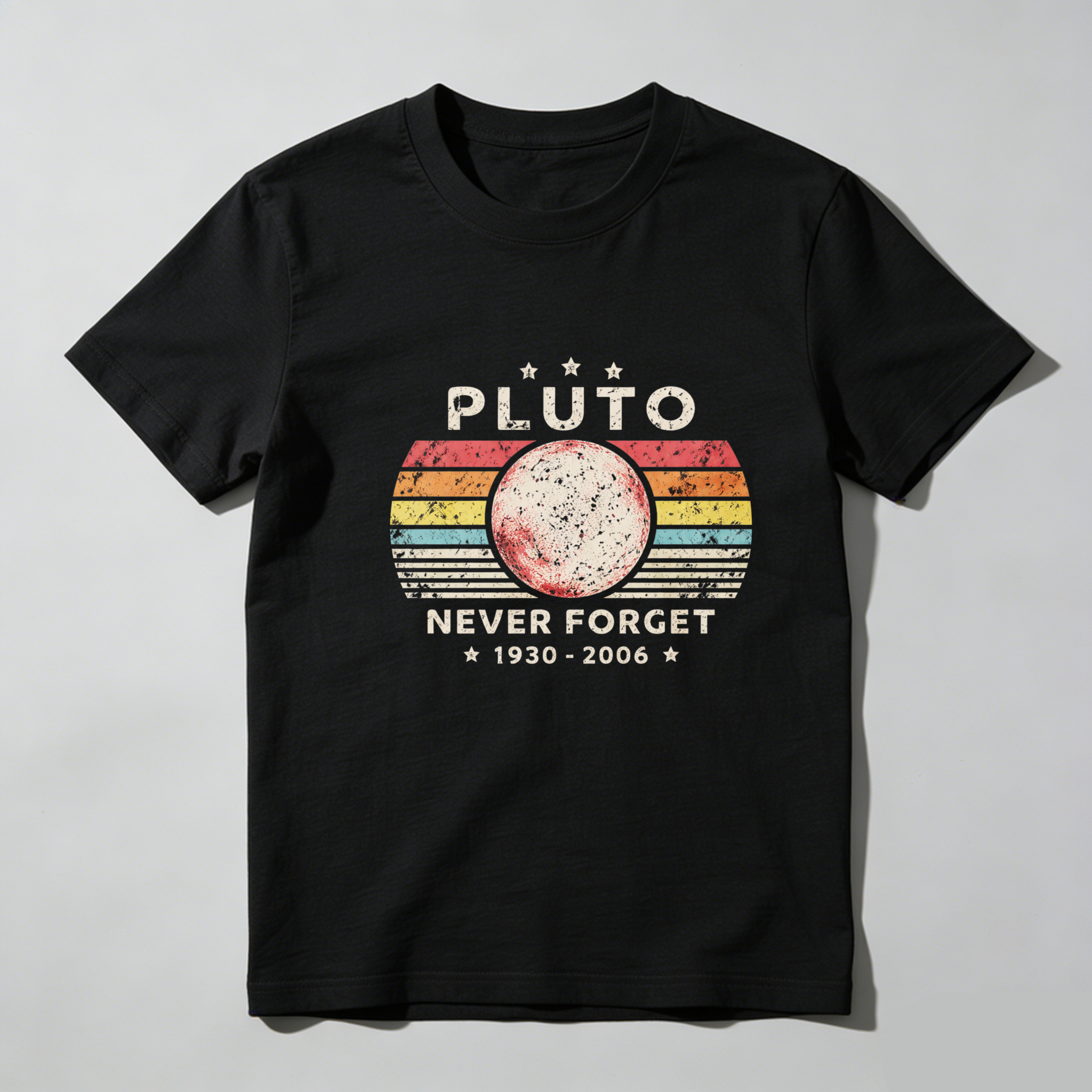Dorawear™ Pluto Never Forget 1930 2006 Pure Cotton Short Sleeve T Shirt-Dorawear