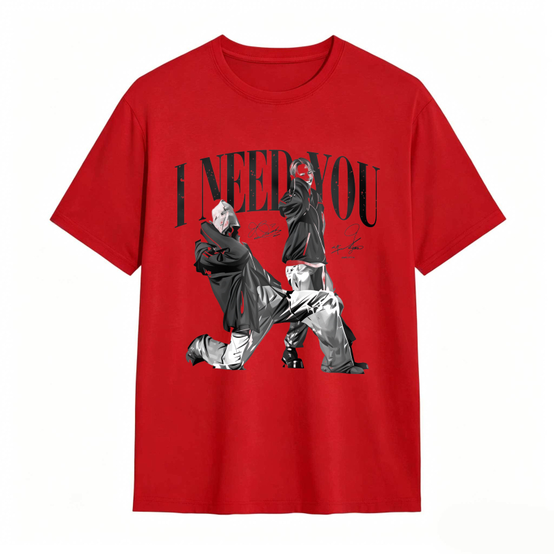 I Need You K-POP World Tour 2026 Vintage Hip Hop Graphic Tee