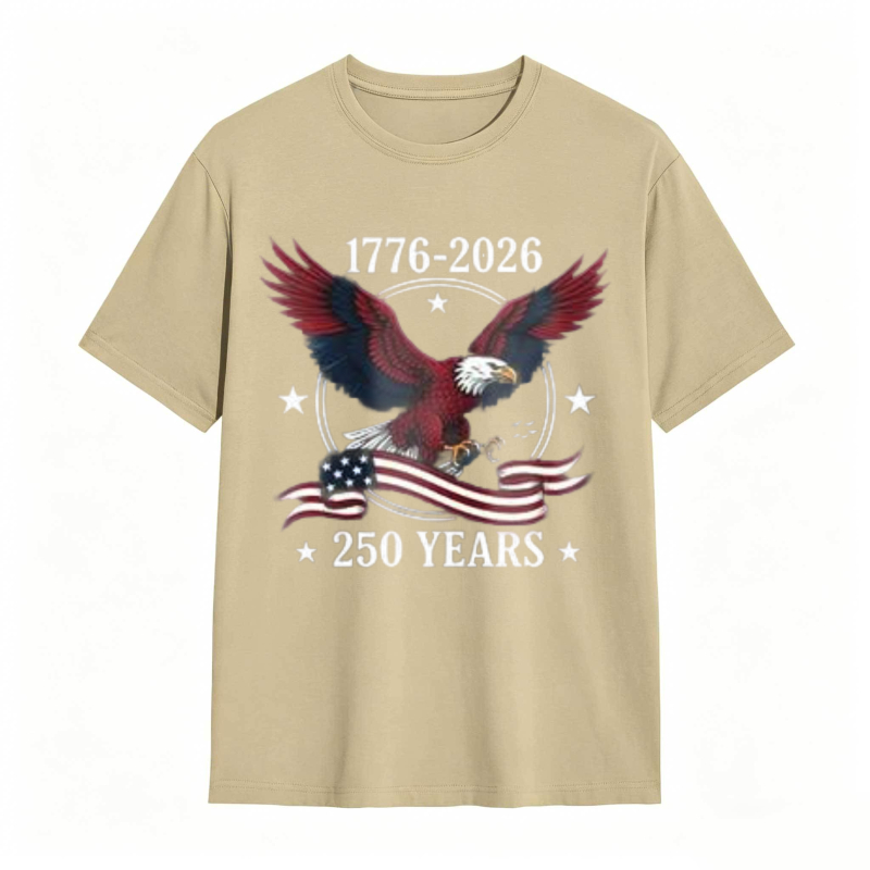 American Eagle With Flag And 1776 2026 250 Years T-shirt