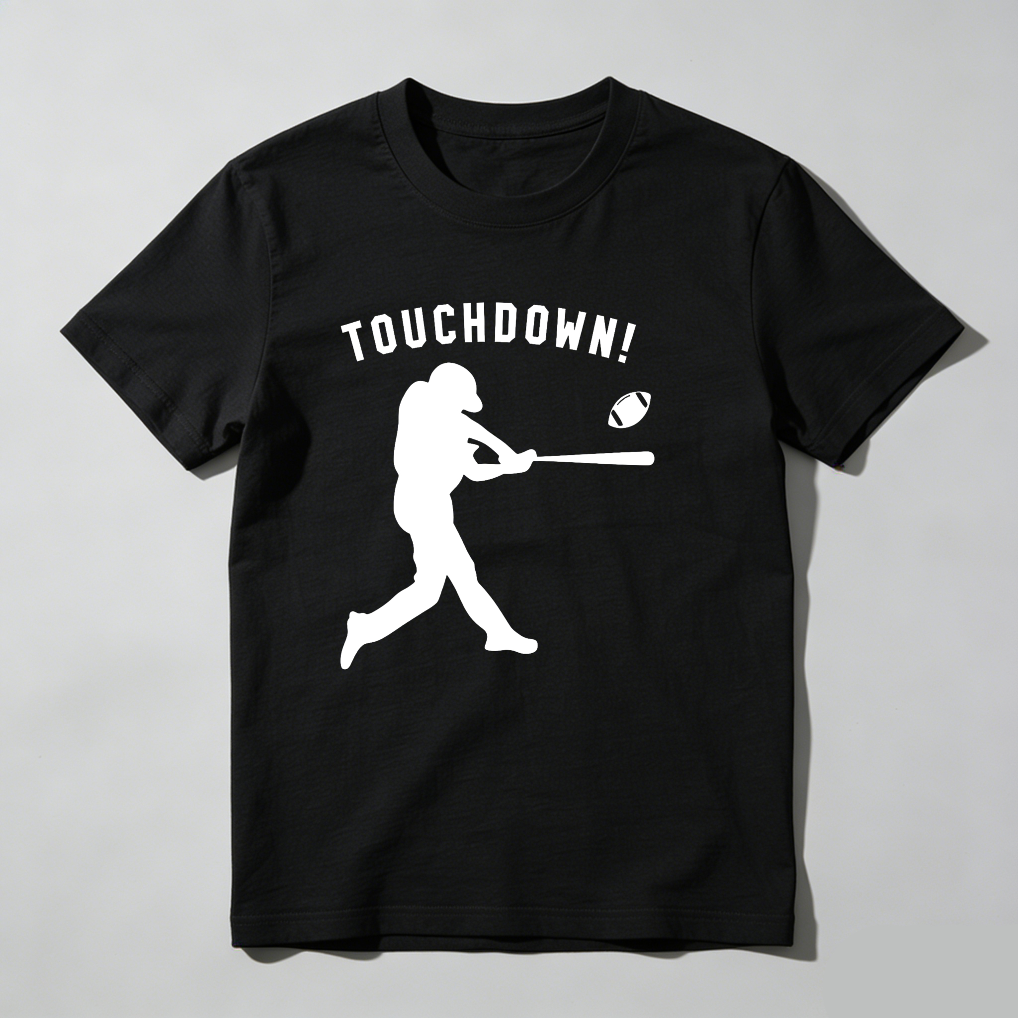 Dorawear™Touchdown Baseball Player Silhouette Design T Shirt