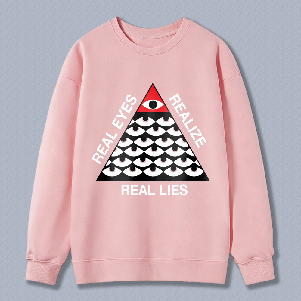Dorawear™ All Seeing Eye Pyramid Real Eyes Realize Real Lies Unisex Classic Sweatshirt(1)