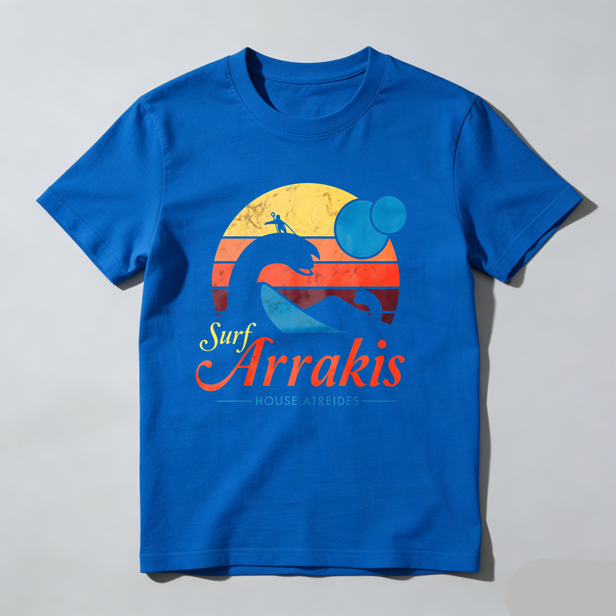 Dorawear™ Surf Arrakis House Atreides Sunset Wave Rider T Shirt