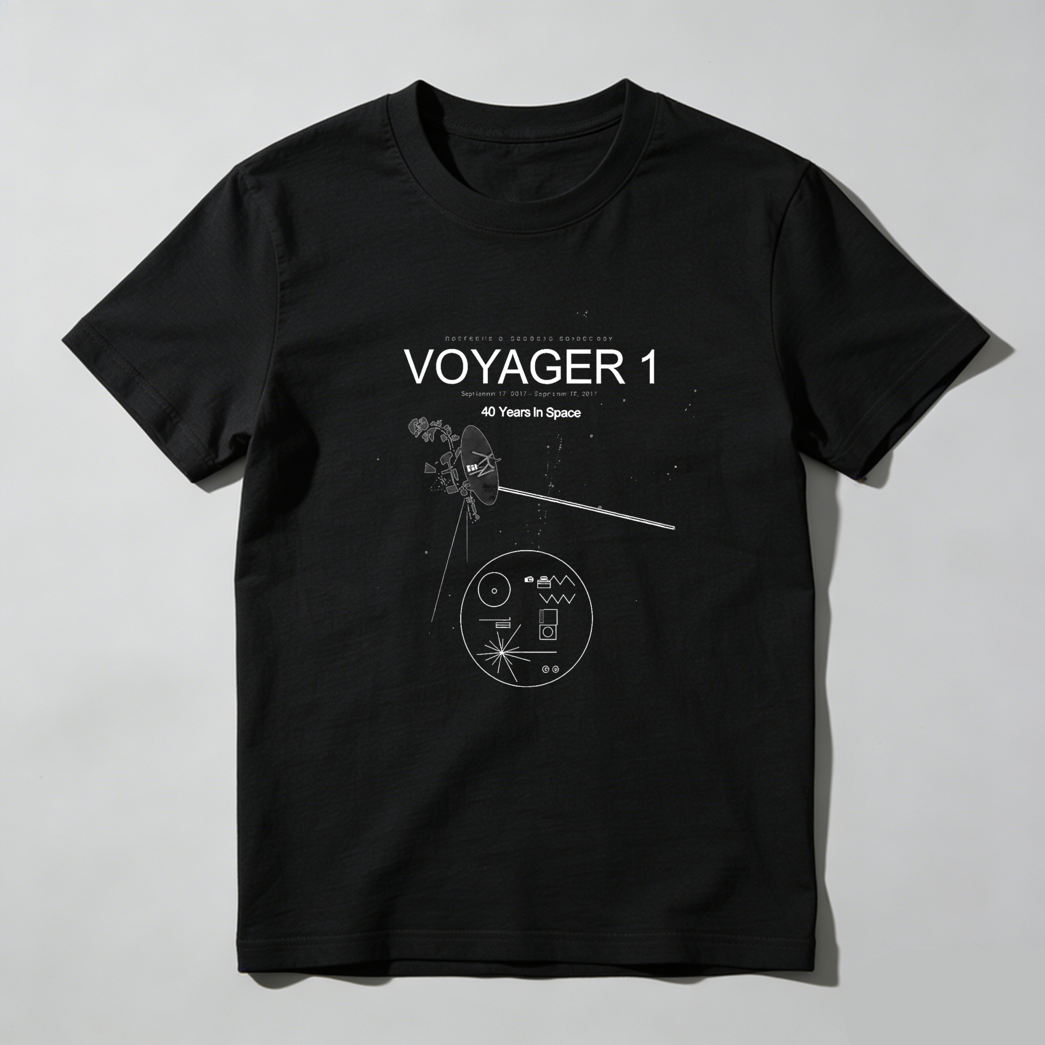 Dorawear Voyager One Space Probe Golden Record Design T Shirt