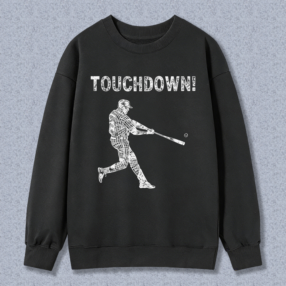 Dorawear™ Baseball Player Swinging Bat Touchdown Unisex Classic Sweatshirt