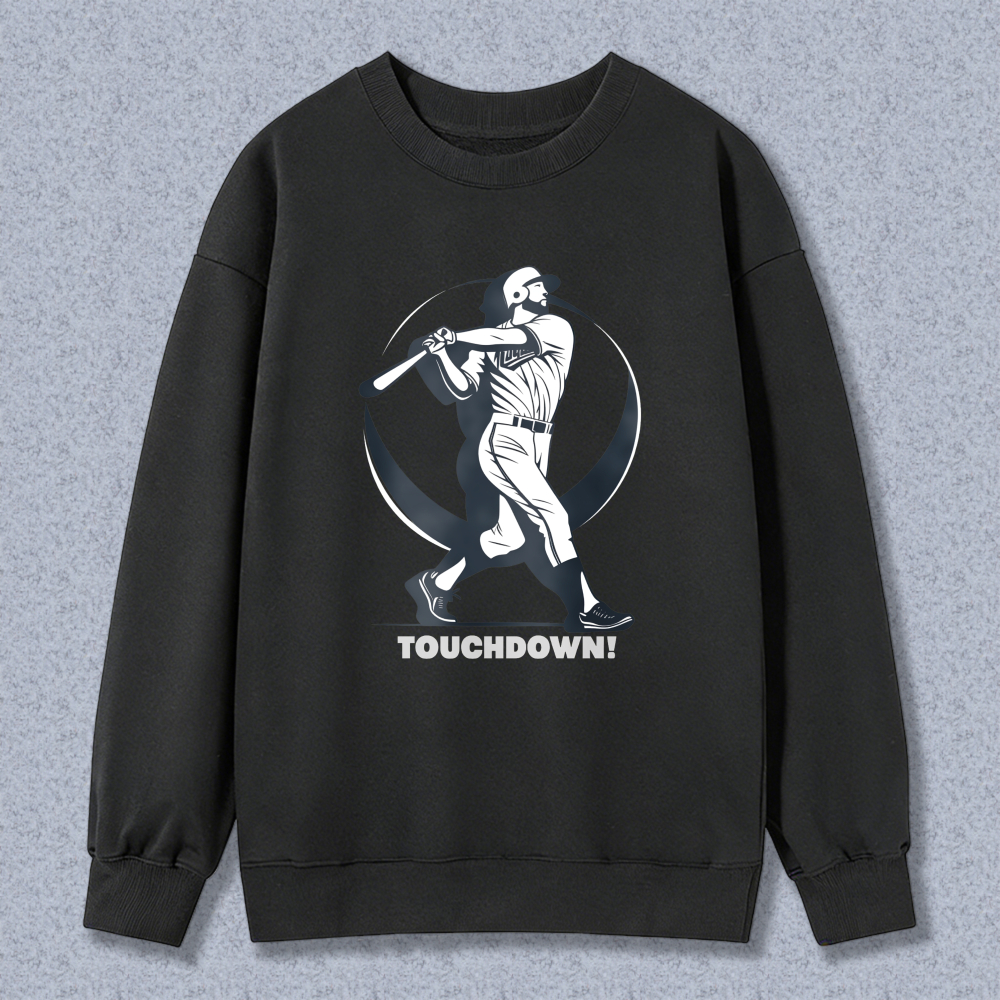 Dorawear™ Baseball Player With Bat And Crescent Moon Design Unisex Classic Sweatshirt