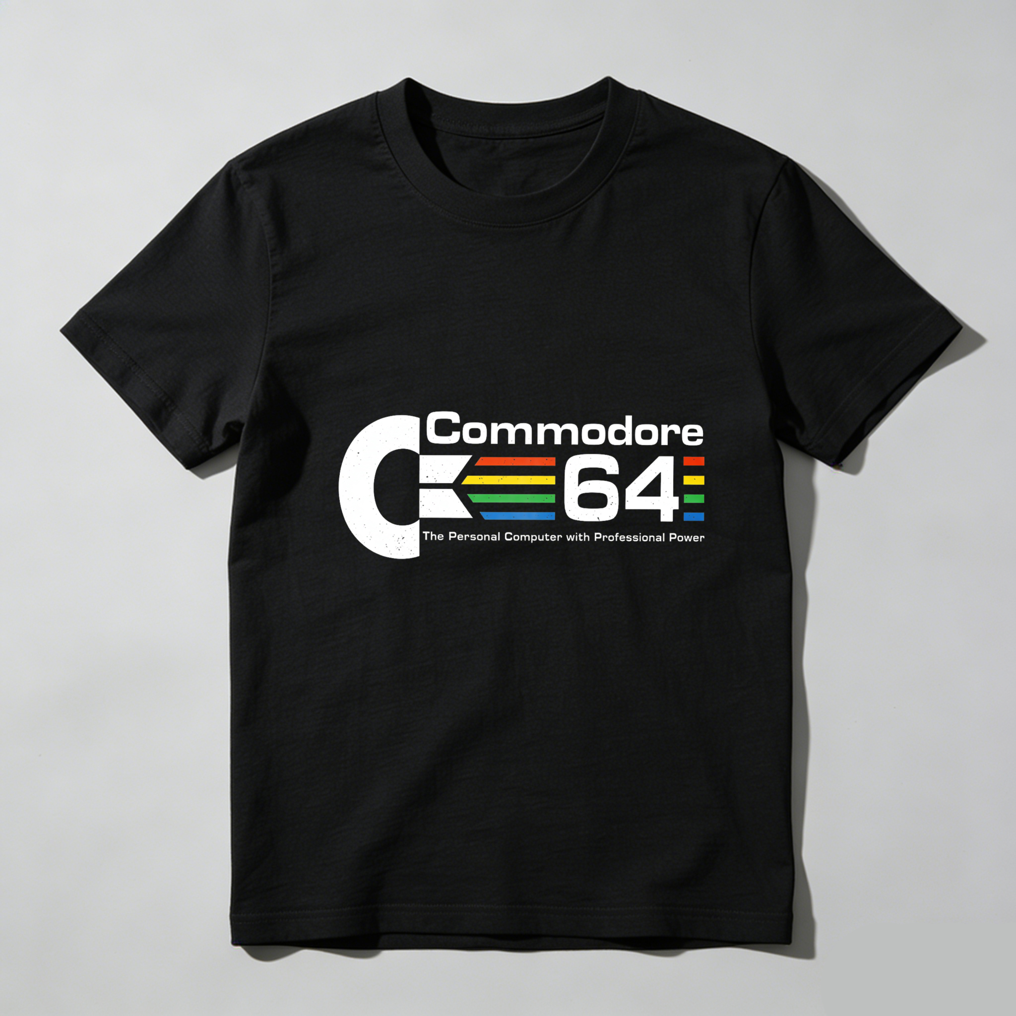 Dorawear Commodore C64 Logo With Rainbow Stripes T Shirt