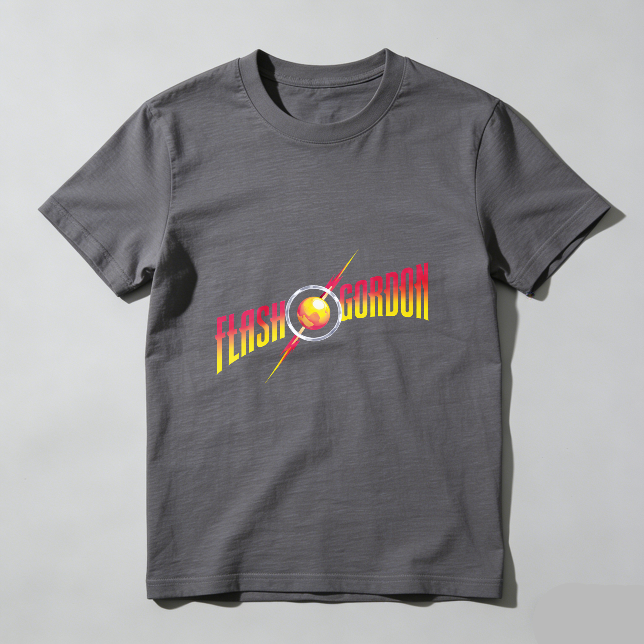 Dorawear™ Flash Gordon Logo Design Pure Cotton Short Sleeve T Shirt-Dorawear