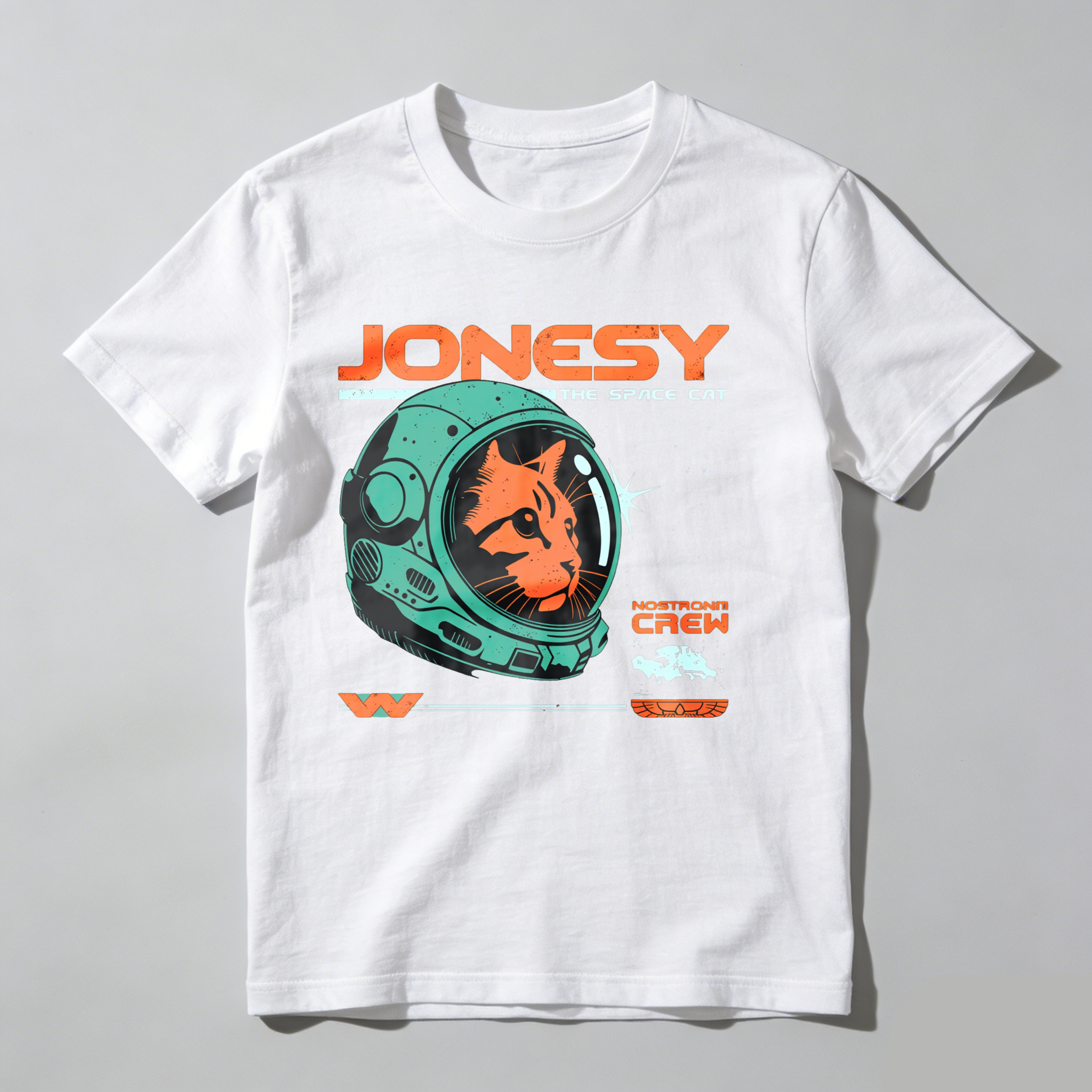 Dorawear Jonesy The Space Cat Astronaut Crew T Shirt