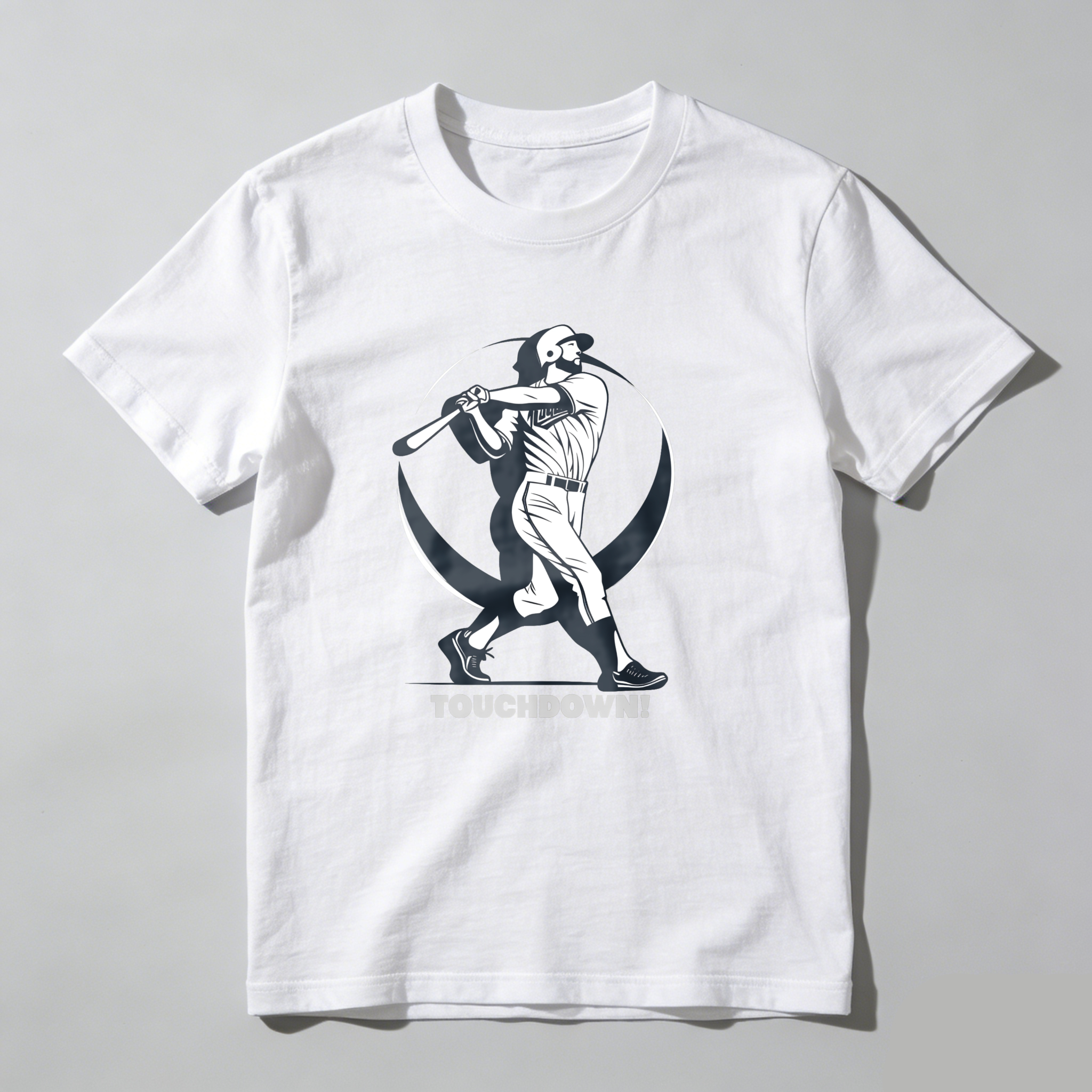 Dorawear™ Baseball Player Swinging Bat Touchdown  T Shirt