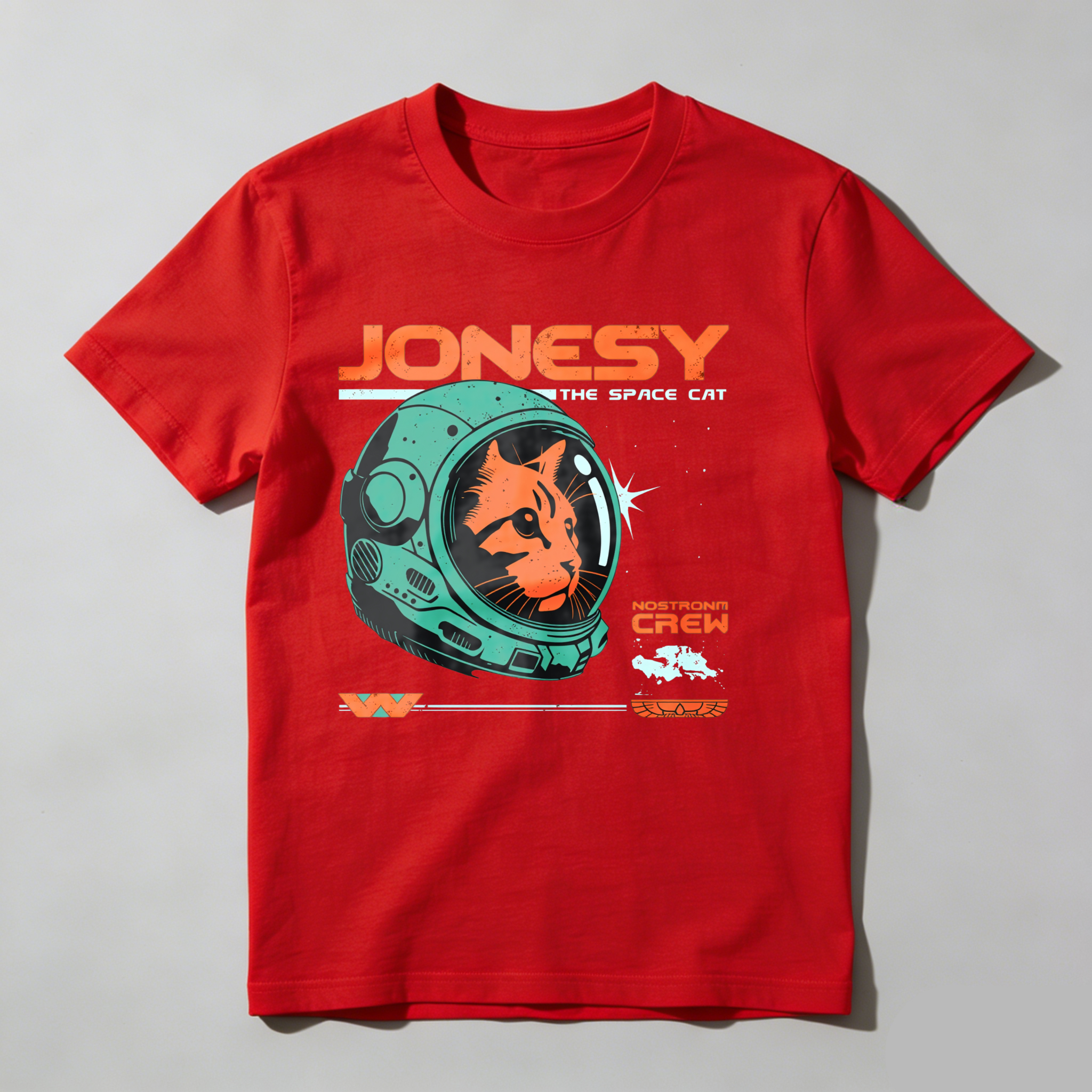 Dorawear Jonesy The Space Cat Astronaut Crew T Shirt