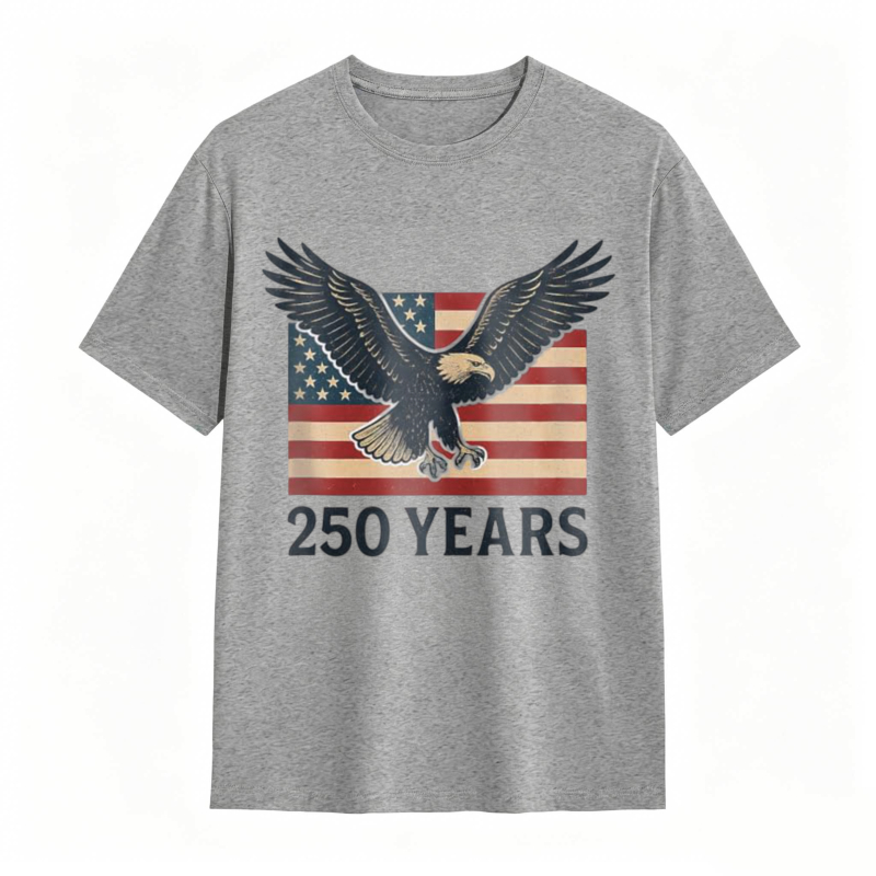 American Eagle With Flag And 250 Years Text T-shirt