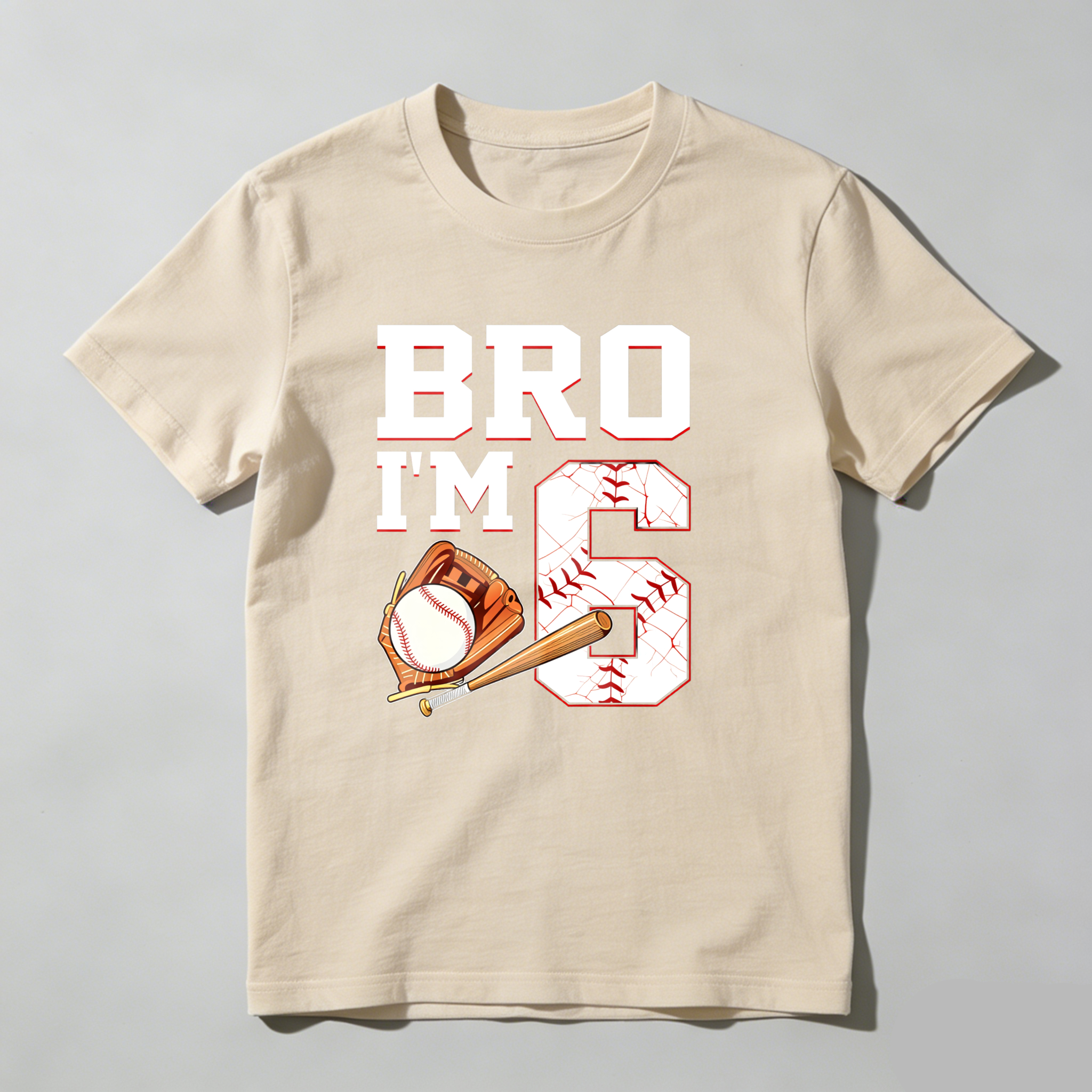 Dorawear™ Bro Im Six Baseball Bat And Glove T Shirt