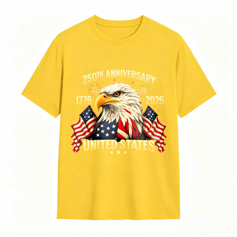 Dorawear™ American Eagle With Flags And 250th Anniversary Text United States 1776 2026 Unisex Classic T-shirt
