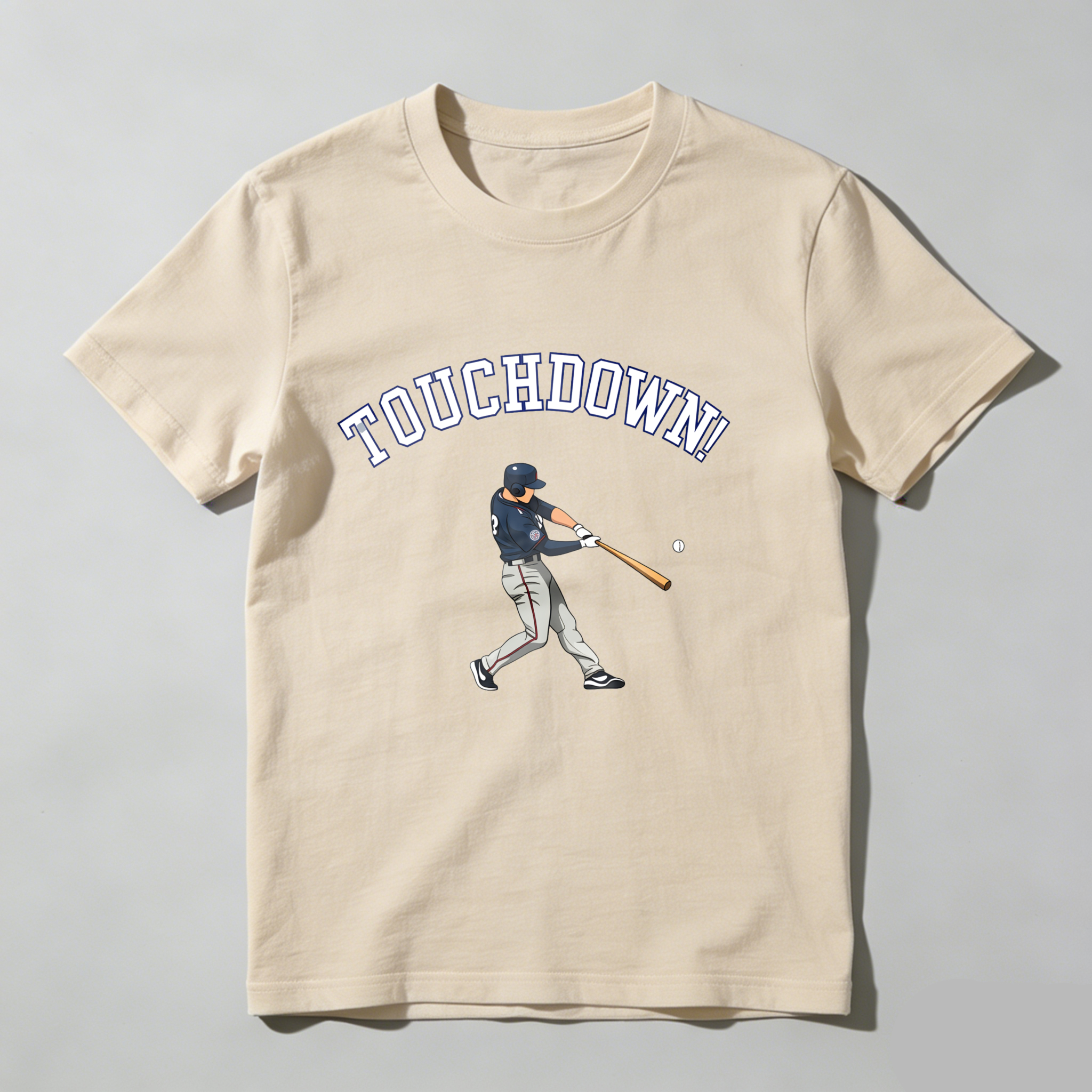 Dorawear™ Dynamic Baseball Player Touchdown Bat Swing T-Shirt
