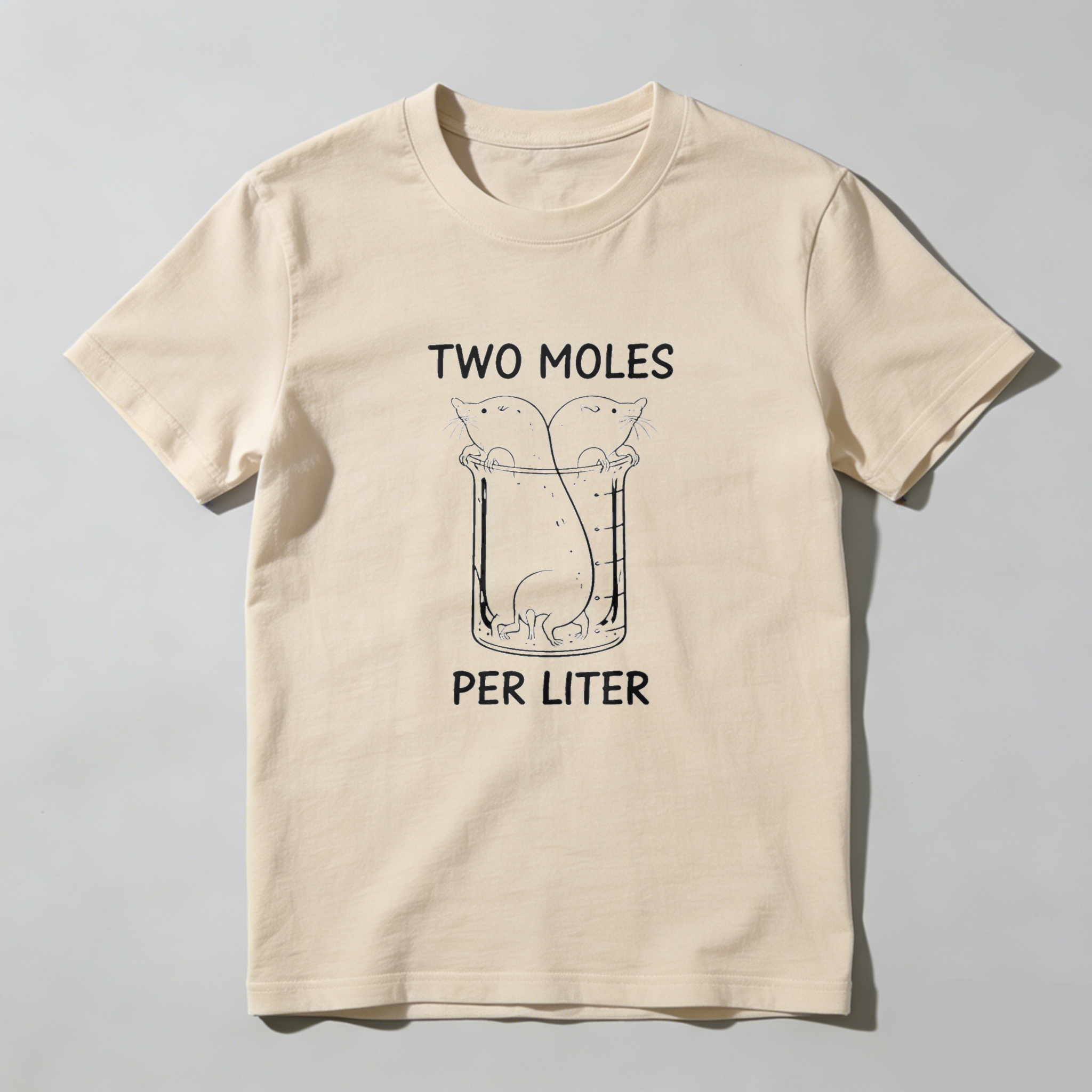 Dorawear™ Two Moles Per Liter Pure Cotton Short Sleeve T Shirt-Dorawear