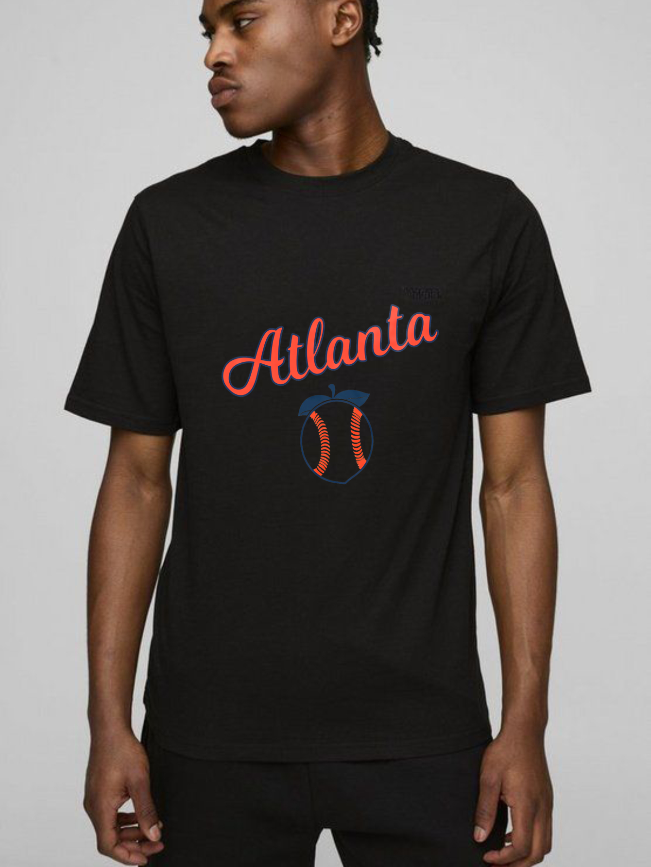 Dorawear™Atlanta Apple Baseball Design T Shirt