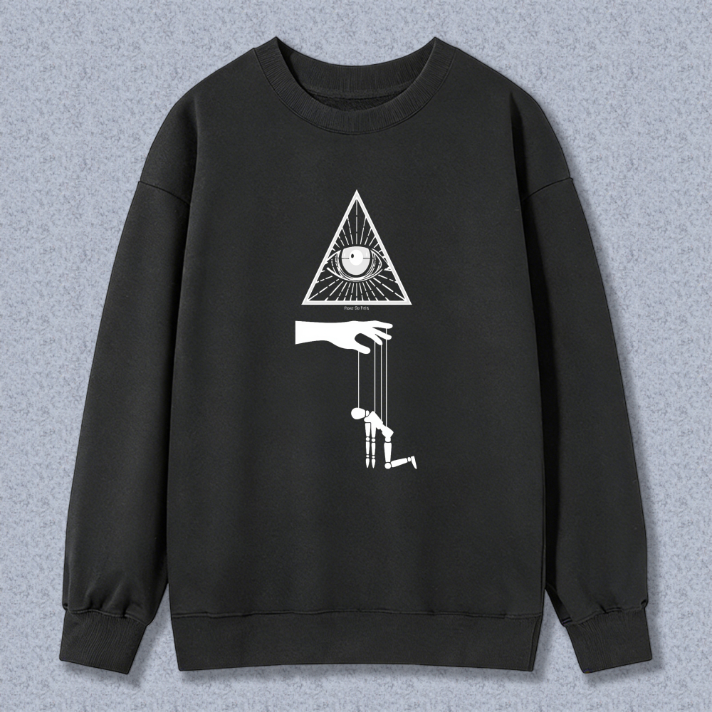 Dorawear™ All Seeing Eye Pyramid Hand Puppet Unisex Classic Sweatshirt