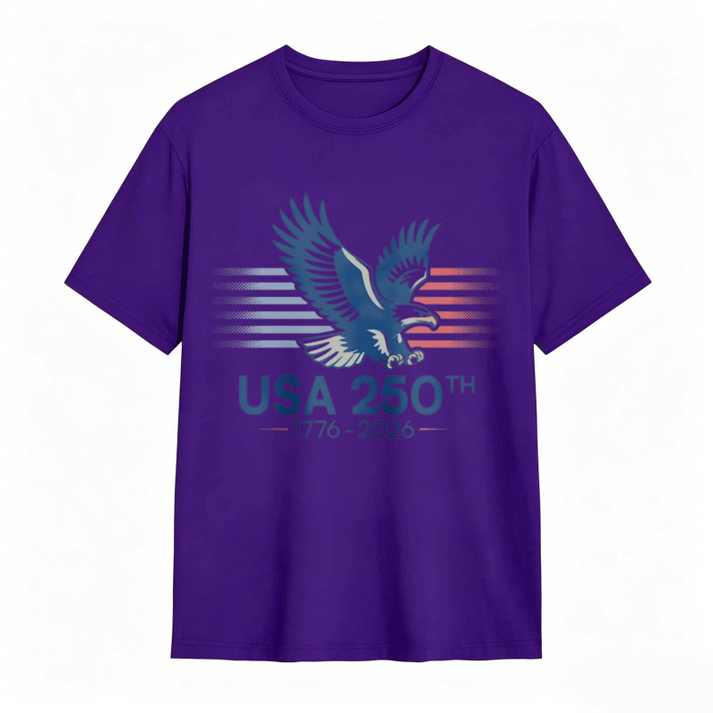 Dorawear™   Eagle And American Flag Design Usa 250th Anniversary 1776 2026 T-shirt
