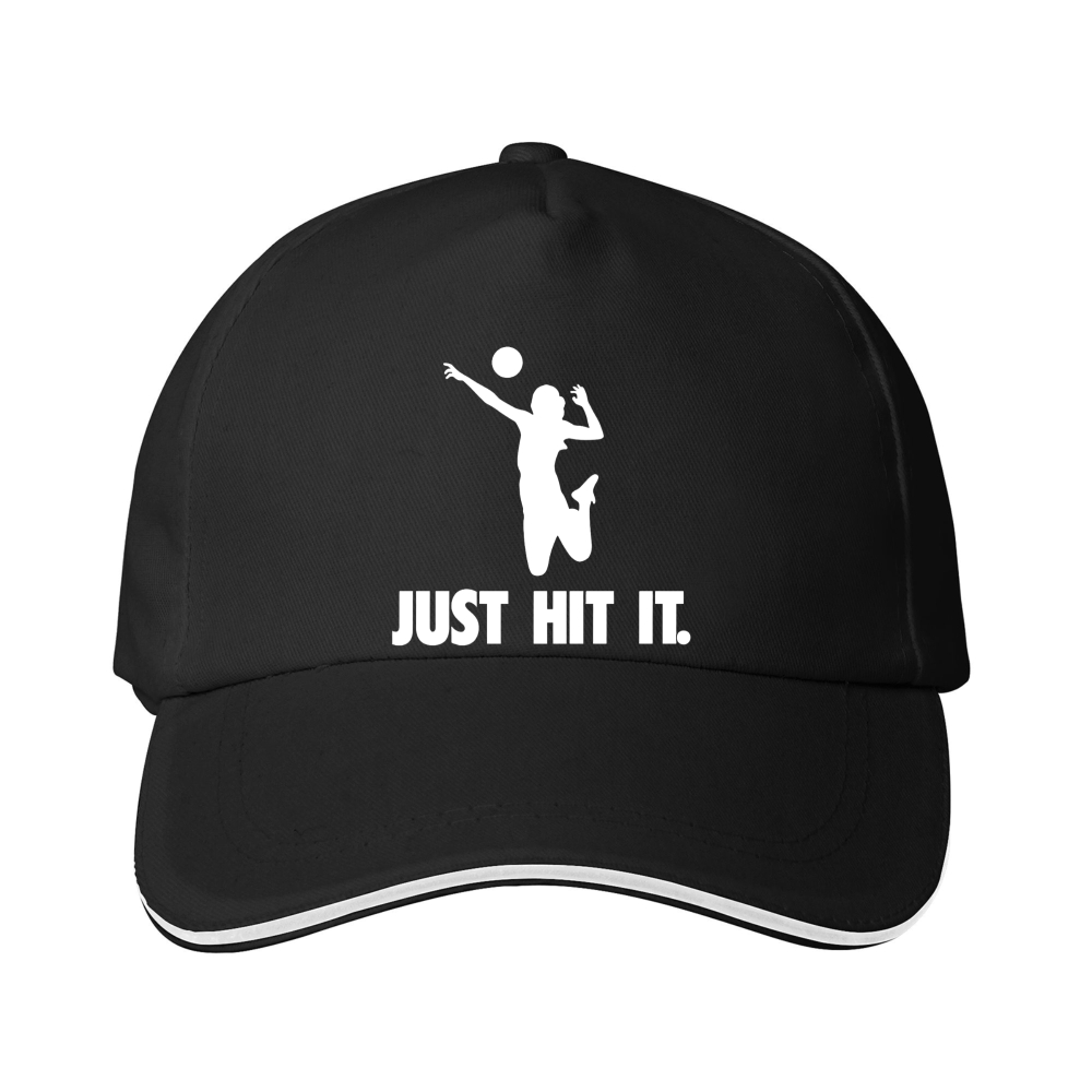 Dorawear™ Baseball Cap Volleyball Player Silhouette Just Hit It Sport Outdoor Activity