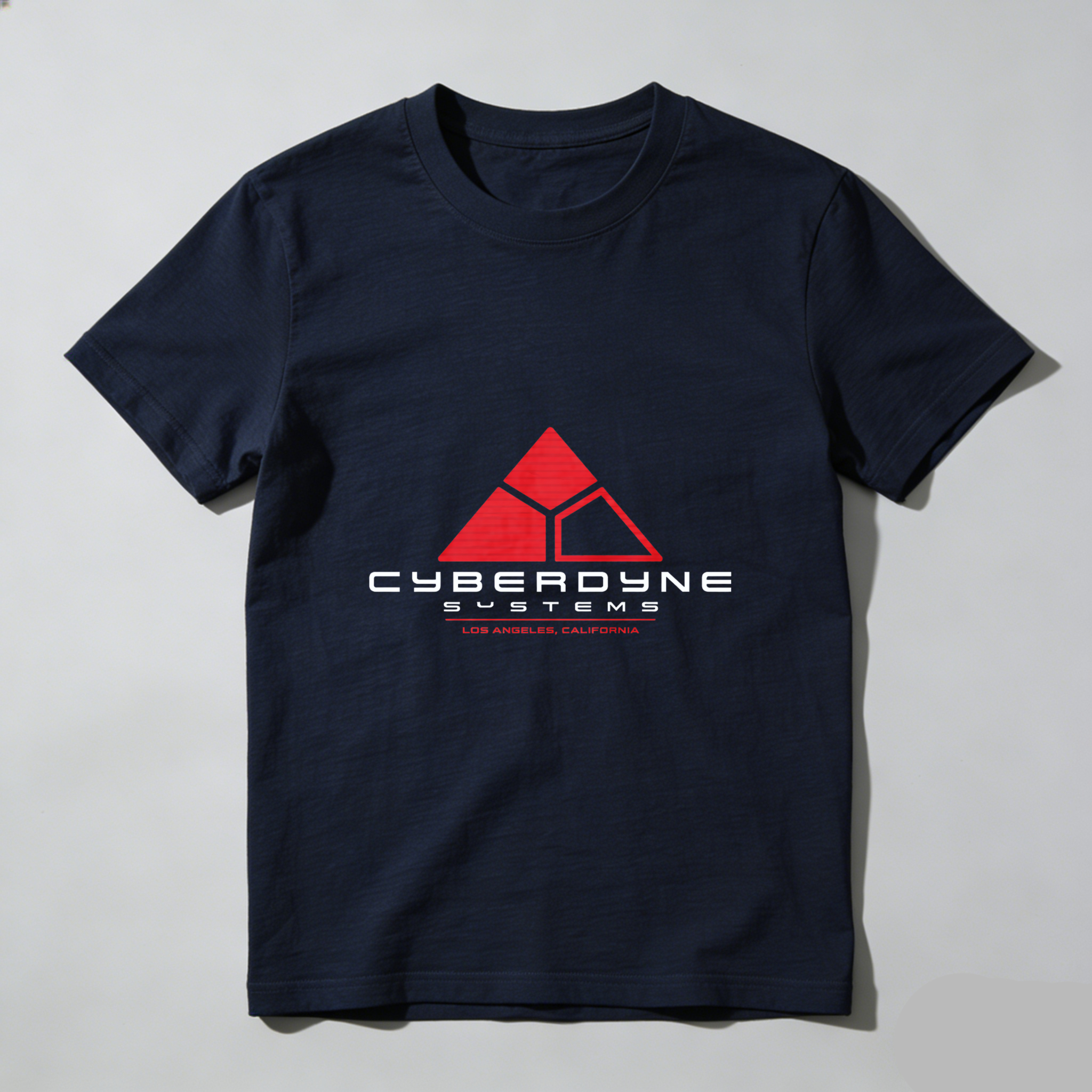 Dorawear™ Cyberdyne Systems Logo Red Black Pure Cotton Short Sleeve T-Shirt-Dorawear